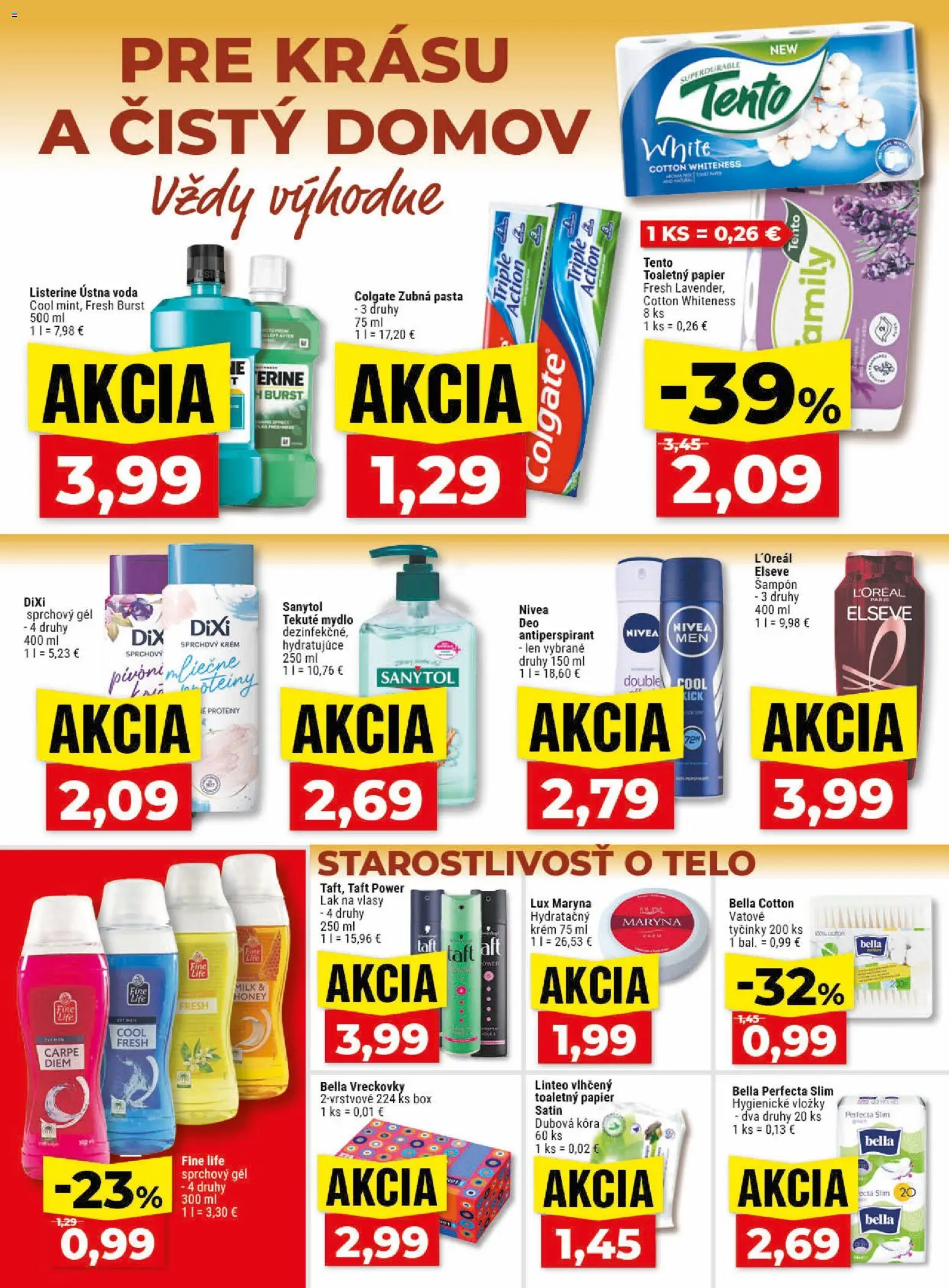 Nové Klas akcie – leták je platný od 18.05.2026 | Strana: 25 | Produkty: Šampón, Mydlo, Sprchový gél, Zubná pasta