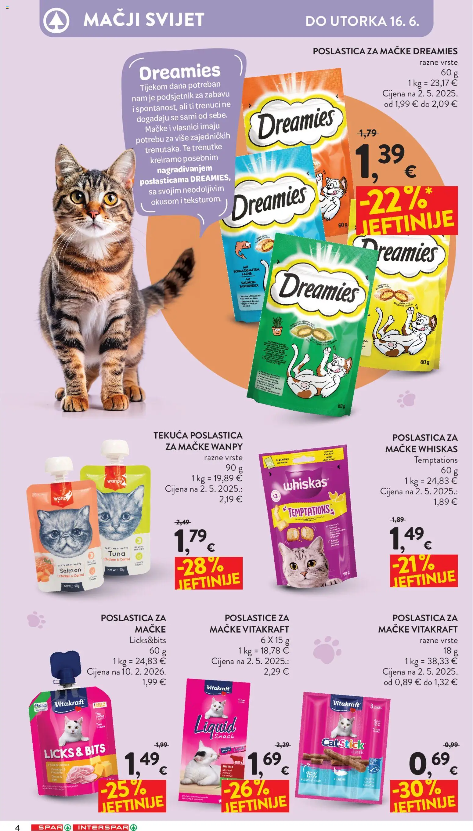 Spar katalog | vrijedi od 03.06.2026 | Stranica: 4 | Proizvodi: Whiskas, Tuna