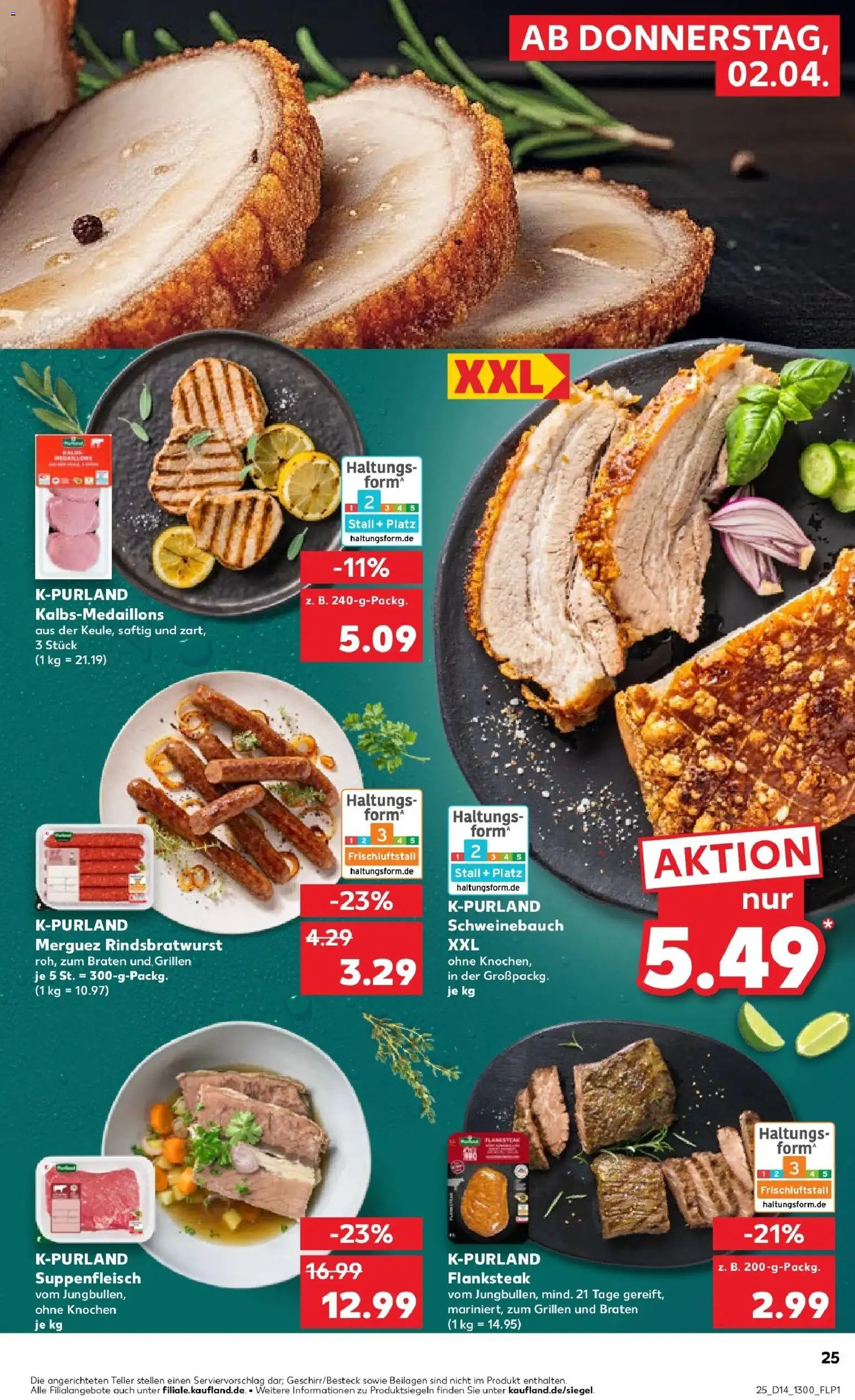 Kaufland Prospekt Bergkamen	 – gültig ab 02.04.2026 | Seite: 25 | Produkte: Schweinebauch, Suppenfleisch, Steak