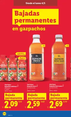 Vista previa Chef Select Gazpacho tradicional, 100% natural. 3 x 330 ml válido desde el 04.05.2026 | Página: 6 | Productos: Aceite, Aceite de oliva, Aceite de oliva virgen extra, Gazpacho