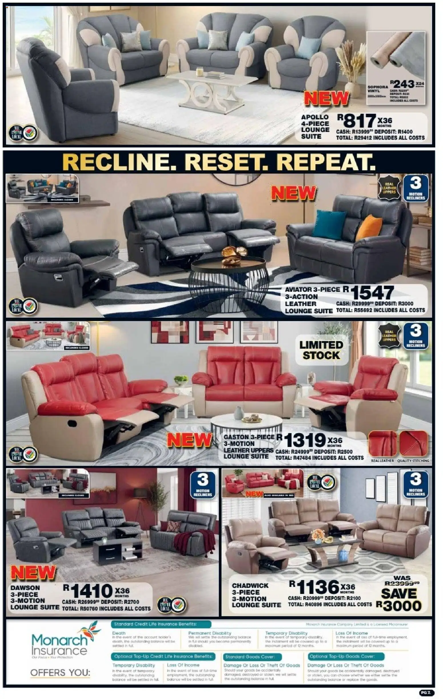 New Lewis Stores catalogue – valid from 10/08/2026 | Page: 7 | Products: Cover, Lounge suite, Stock
