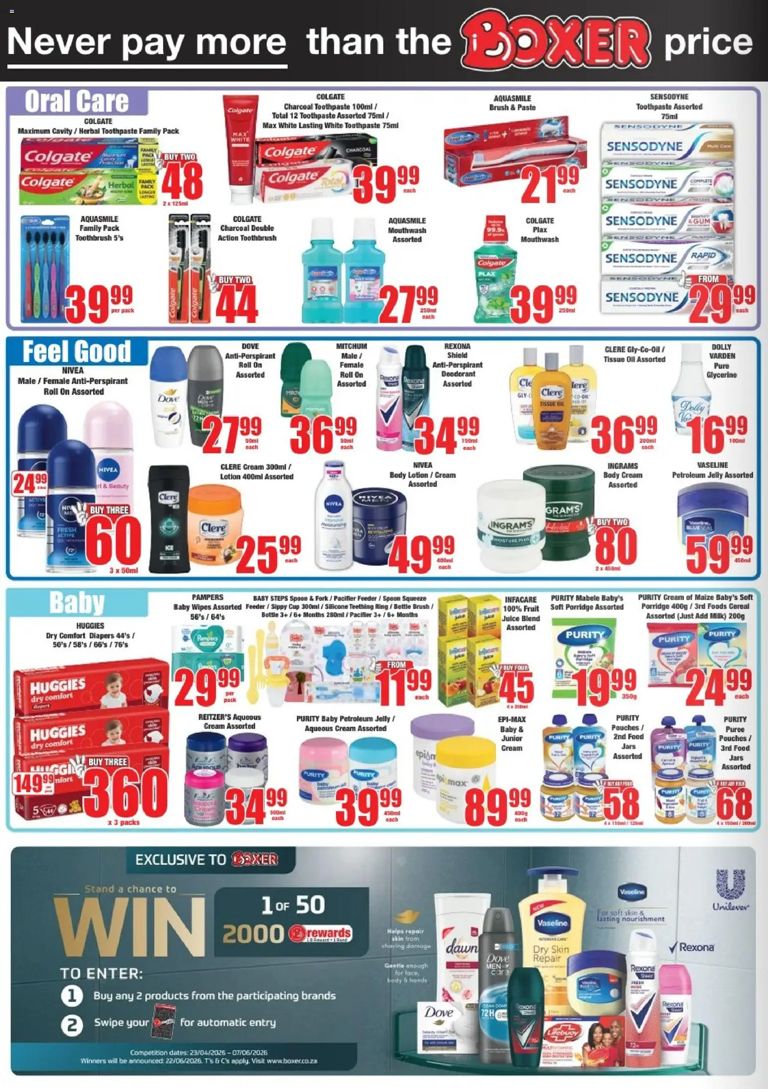 New Boxer catalogue – valid from 25.05.2026 | Page: 10 | Products: Oil, Petroleum jelly, Toothbrush, Lotion