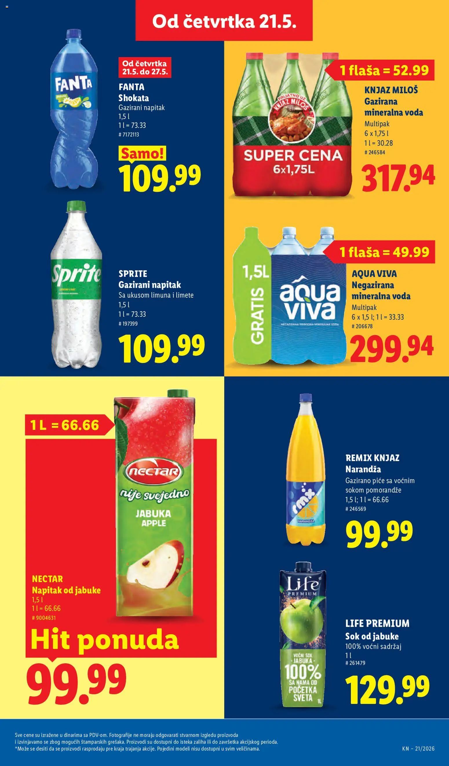 Lidl katalog - važi od 21.05.2026 | Strana: 35 | Proizvode: Voda, Mineralna voda, Sok, Jabuke