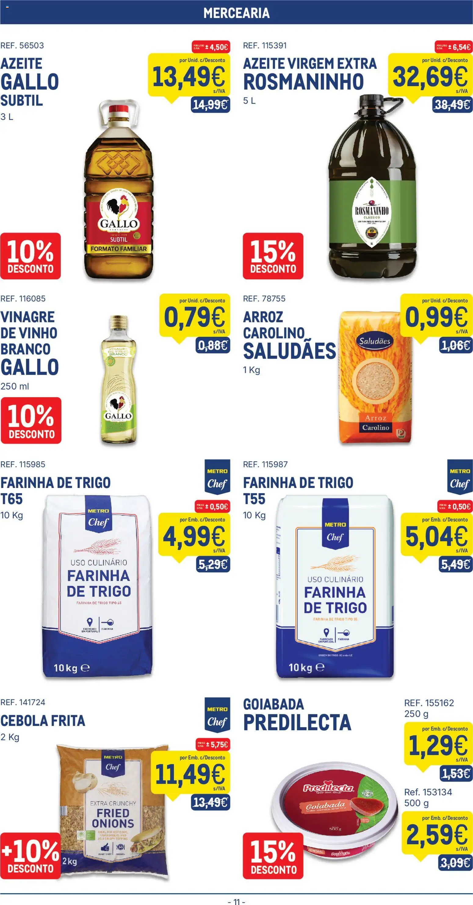 Makro folheto │ válido de 29/09/2026 | Página: 11 | Produtos: Azeite, Mercearia, Arroz, Farinha