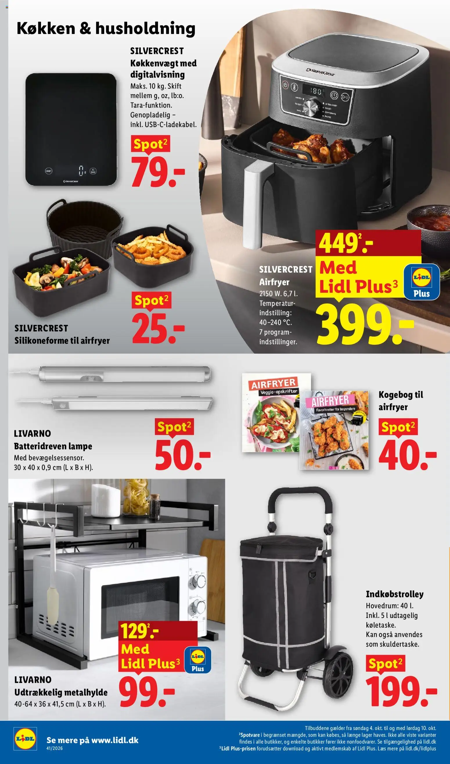 Lidl tilbudsavis – gyldig fra 04/10/2026 | Side: 4 | Produkter: Lampe, Søm, Køkkenvægt