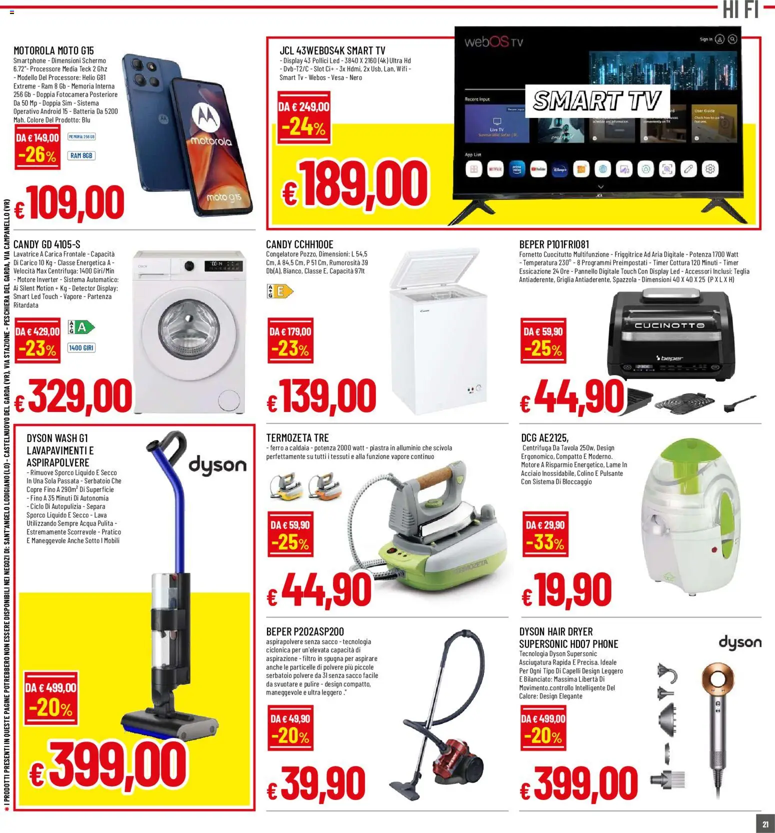 Volantino Galassia del 30/07/2026 | Pagina: 21 | Prodotti: Spugna, smart TV, Lavatrice, Fotocamera