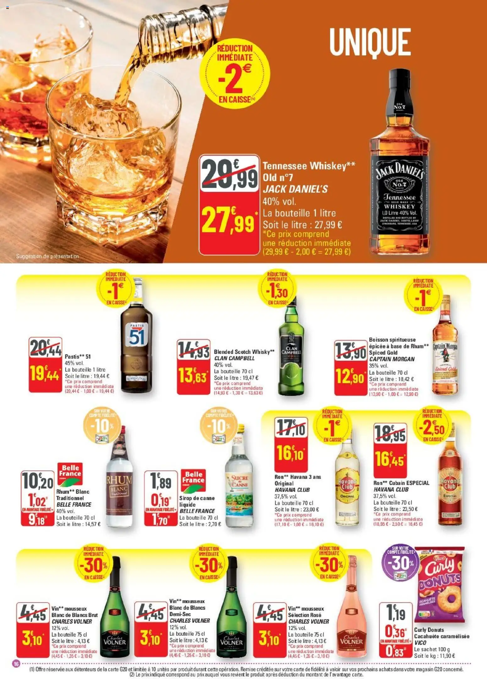 {H1} | Page: 16 | Produits: Sucre, Base, Mousseux, Captain Morgan