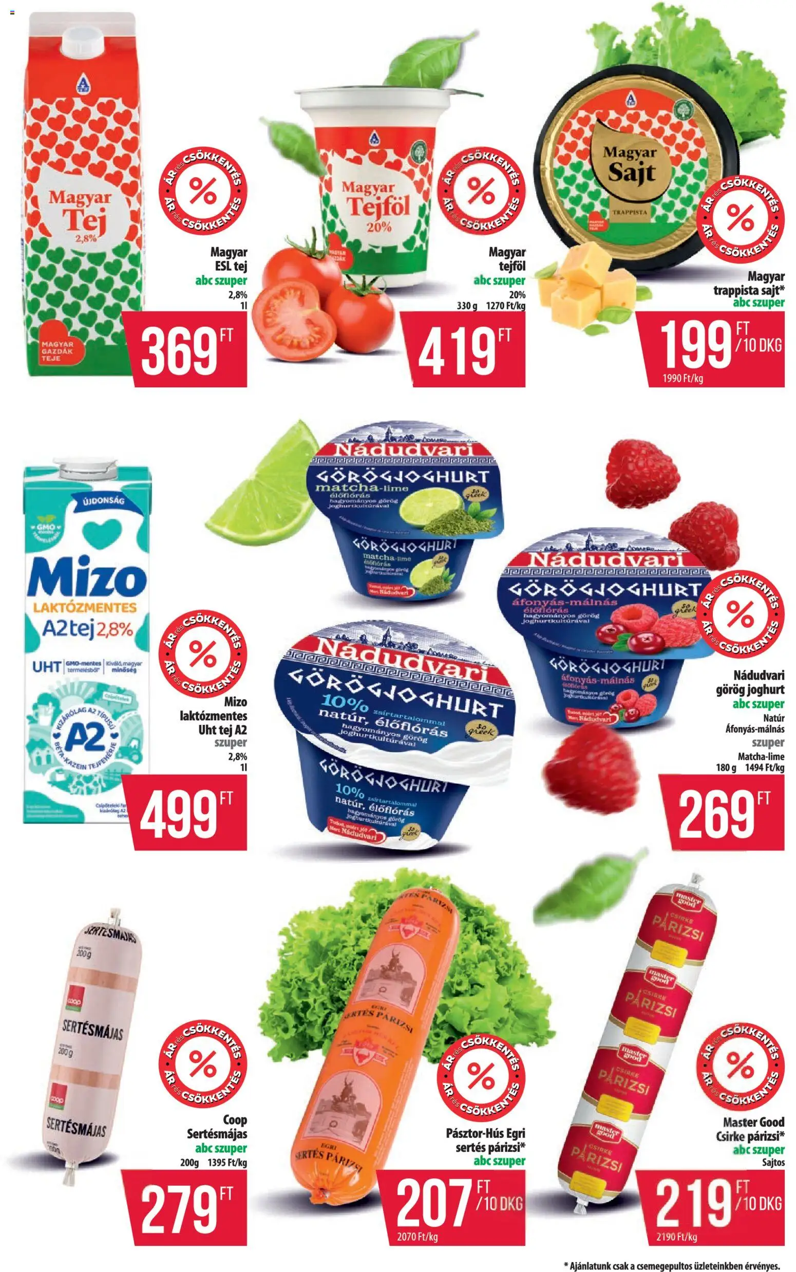 COOP akciós ujság - amely érvényes a következő dátumtól: 2026.08.06. | Oldal: 3 | Termékek: Lime, Sajt, Tejföl, Párizsi