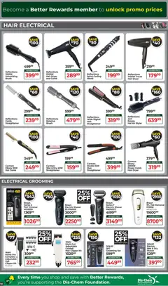 Dis-Chem specials catalogue – valid from 14/07/2026 | Page: 10 | Products: Dryer, Hair dryer, Hair clipper, Brush
