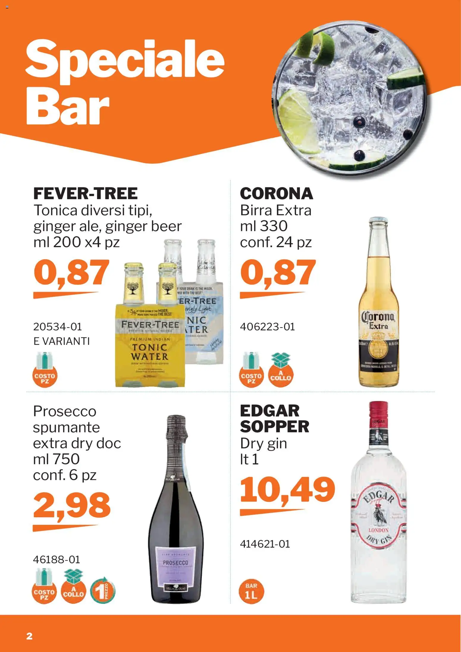 Volantino Sogegross del 20.05.2026 | Pagina: 2 | Prodotti: Gin, Prosecco, Spumante, Mixer