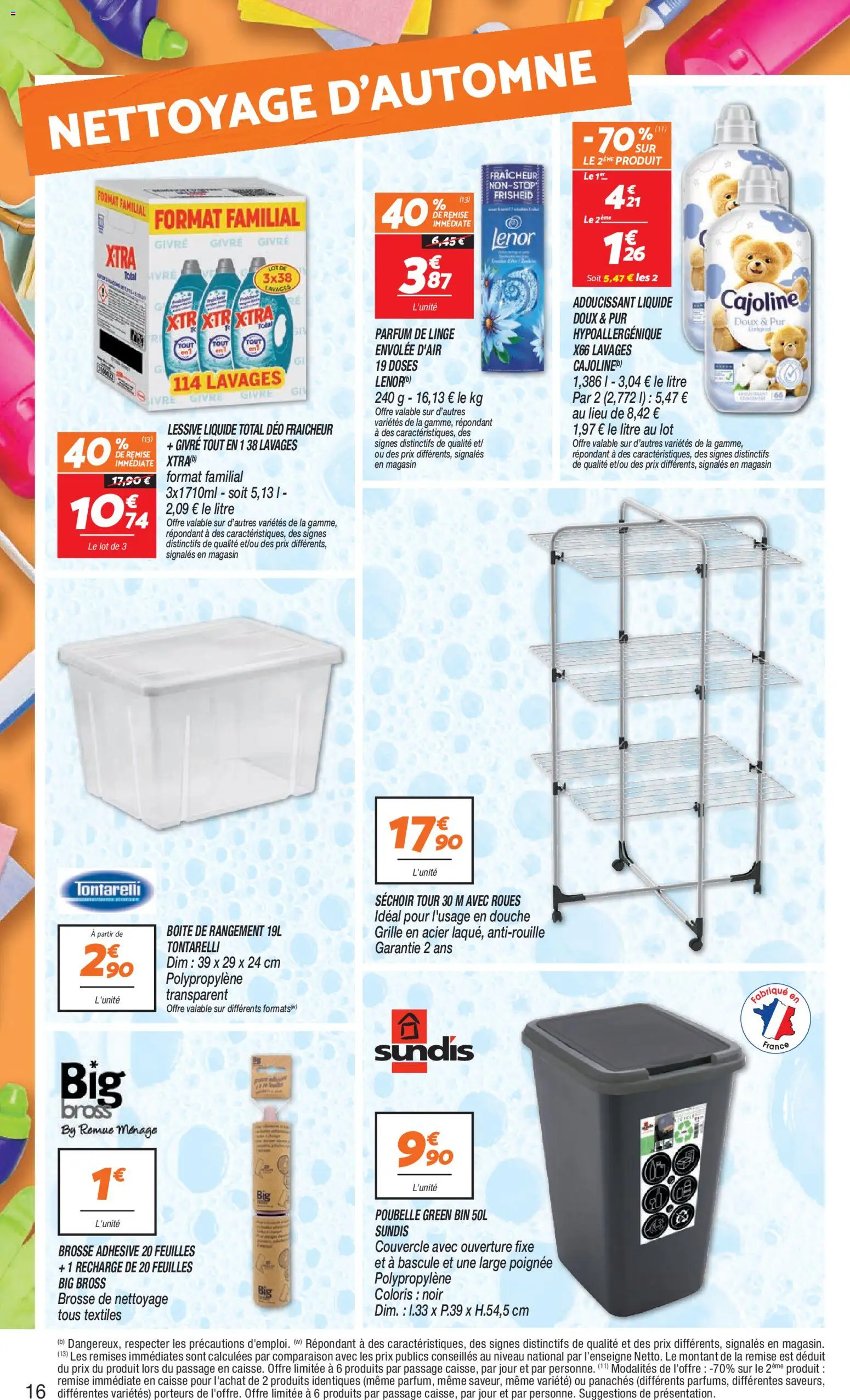 {H1} | Page: 16 | Produits: Poubelle, Brosse, Séchoir tour, Boîte de rangement