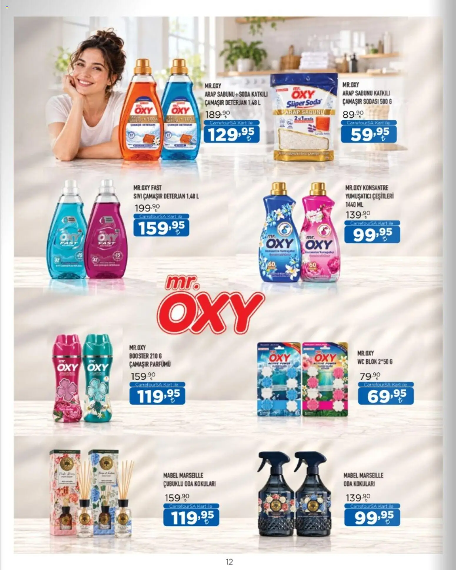 CarrefourSA Katalog - 16 Ekim 2026 tarihinden itibaren geçerlidir | Sayfa: 12 | Ürünler: Arap sabunu, Yumuşatıcı, Deterjan, Soda