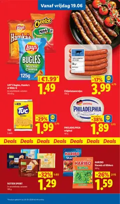 Lidl folder week 25 - Voorbeeld van een folder van Lidl, geldig van 15.06.2026 | Pagina: 44 | Producten: Édességek, Chips, Gewicht, Cheetos