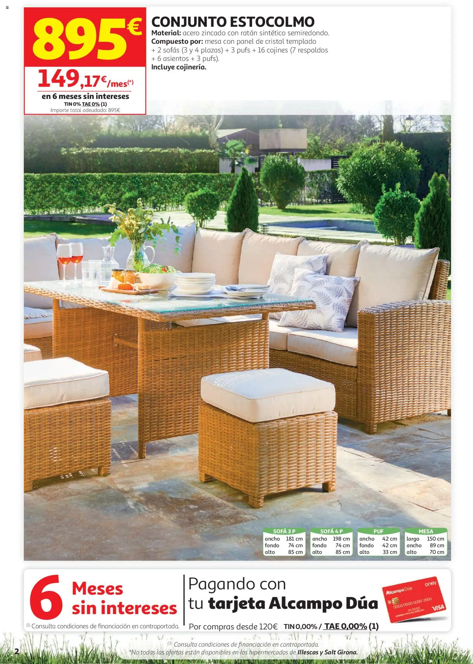 Alcampo Aire Libre HP Cat │ válido desde el 05.05.2026 | Página: 2 | Productos: Sofá, Mesa