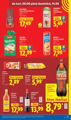 Ofertele Lidl valabile de la 08.06.2026 | Pagină: 11 | Produse: Napolitane, Cremă, Vin, Biscuiți