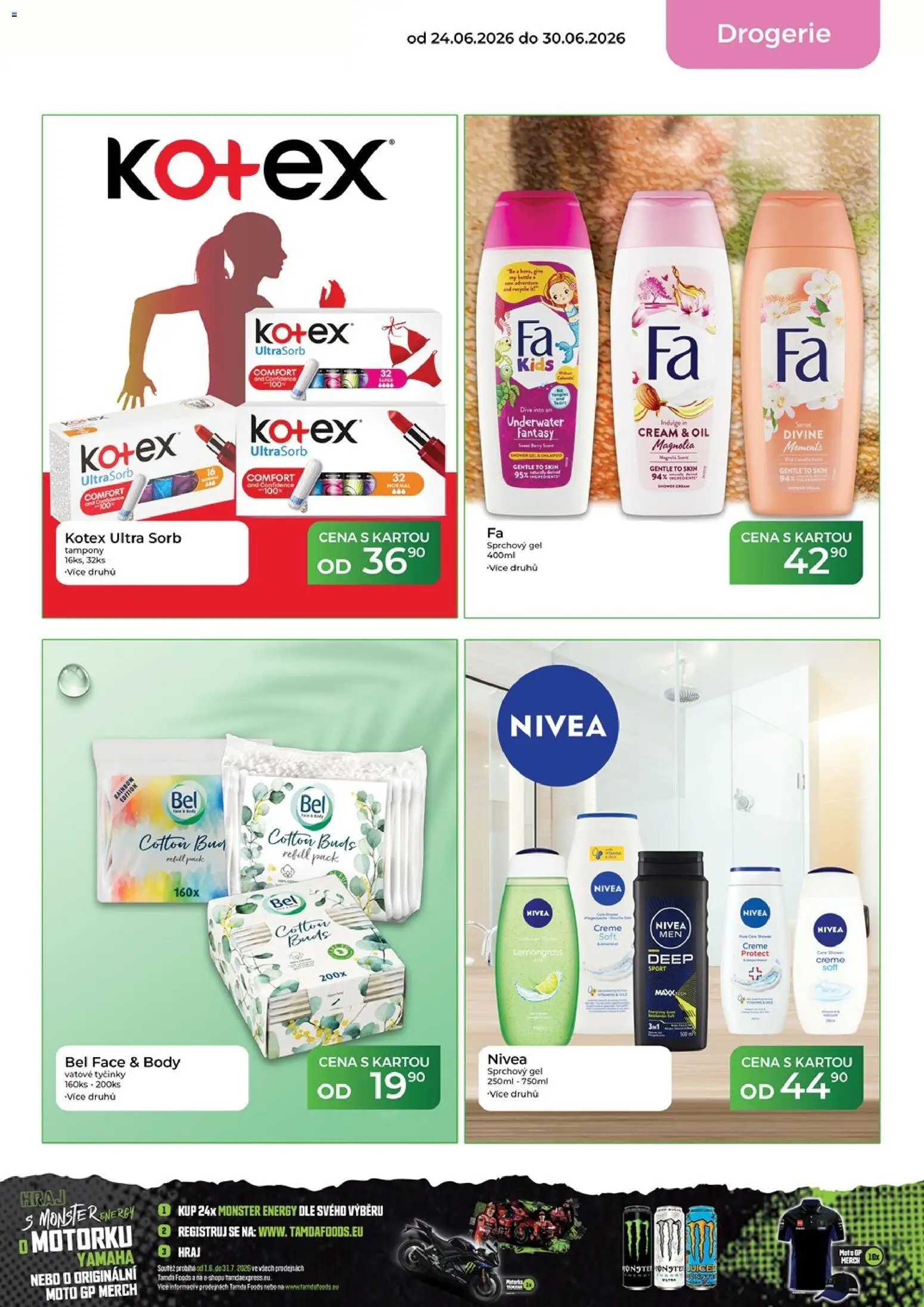Tamda Foods leták od 24.06.2026 | Strana: 57 | Produkty: Monster, Tyčinky, Drogerie, Tampony