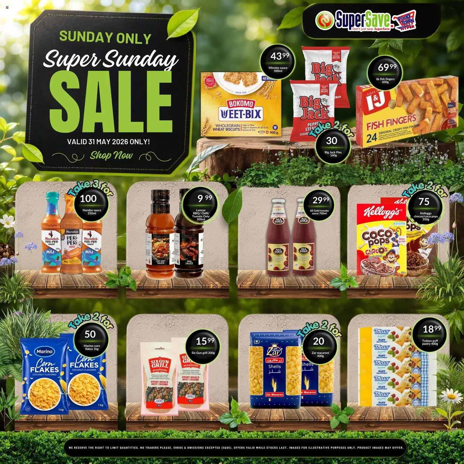 New Super Save catalogue – valid from 31.05.2026 | Page: 3 | Products: Grill, Biscuits, Fish, Seasoning