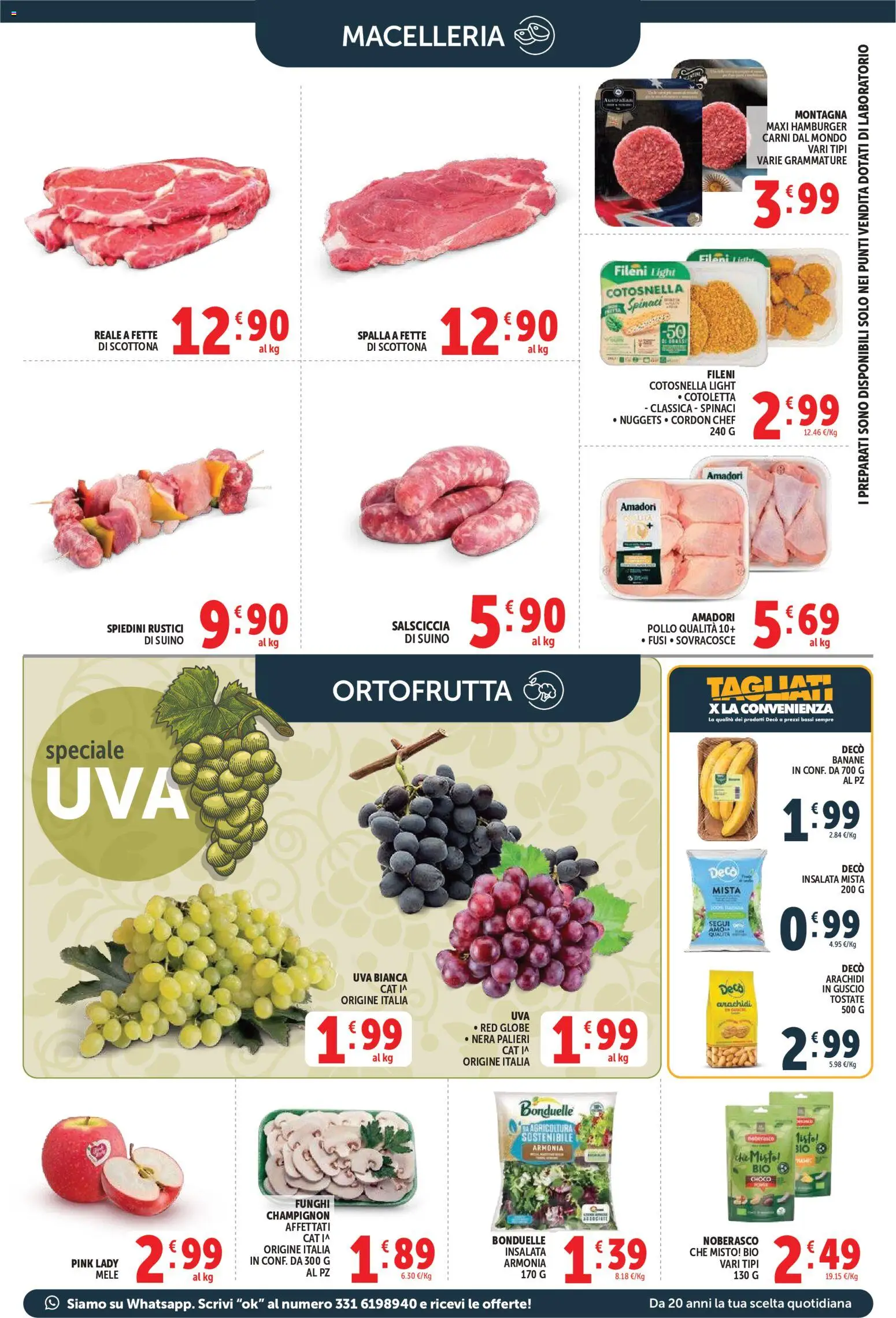 Volantino Decò del 01/09/2026 | Pagina: 5 | Prodotti: Mele, Insalata, Funghi, Uva