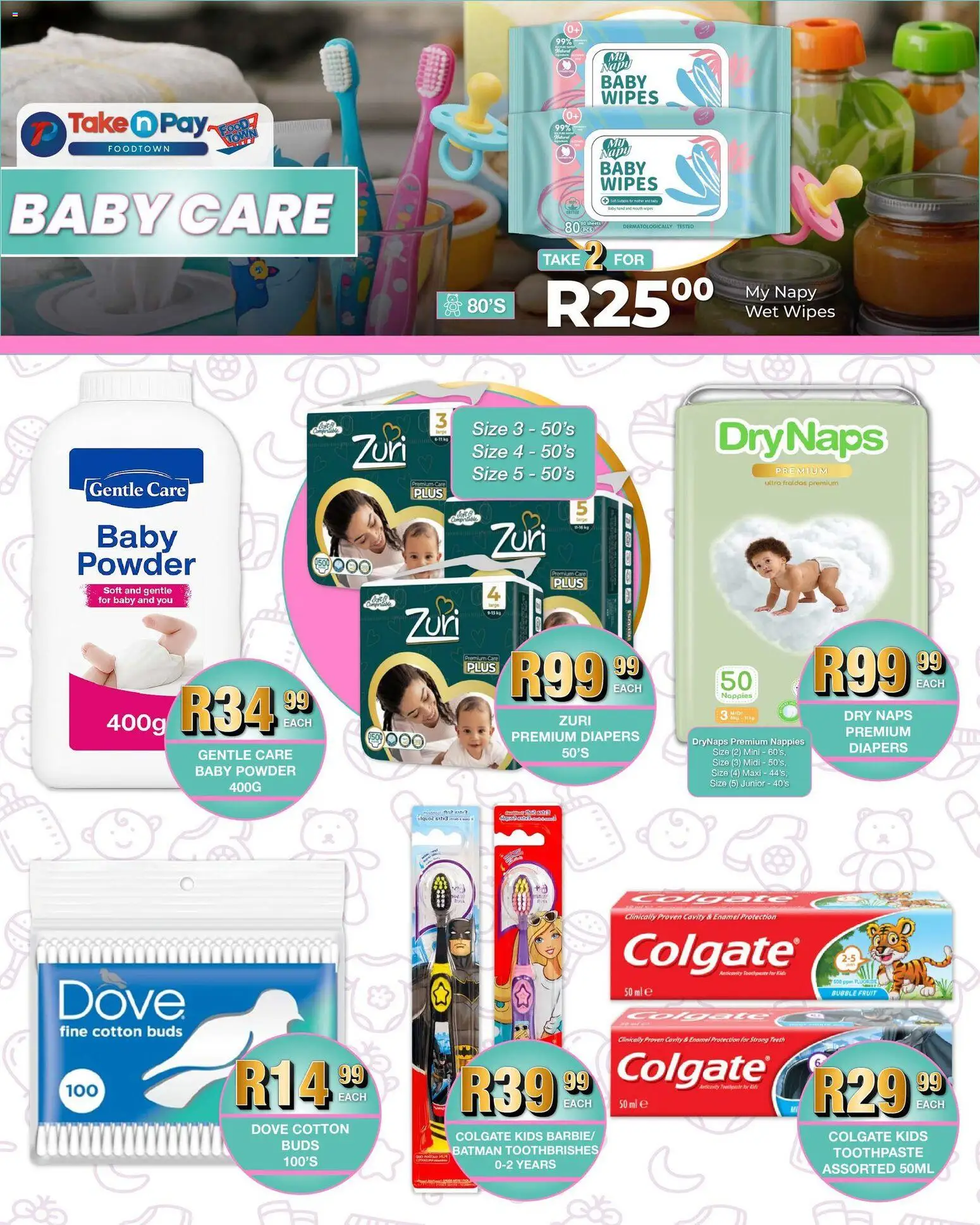New Take n Pay catalogue – valid from 09.03.2026 | Page: 26 | Products: Art, Powder, Toothpaste, Nappies