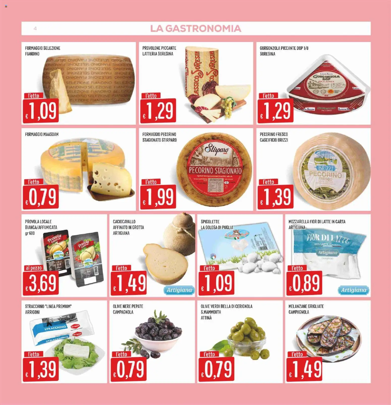 Volantino SISA del 11.06.2026 | Pagina: 4 | Prodotti: Provolone, Latte, Stracchino, Provola
