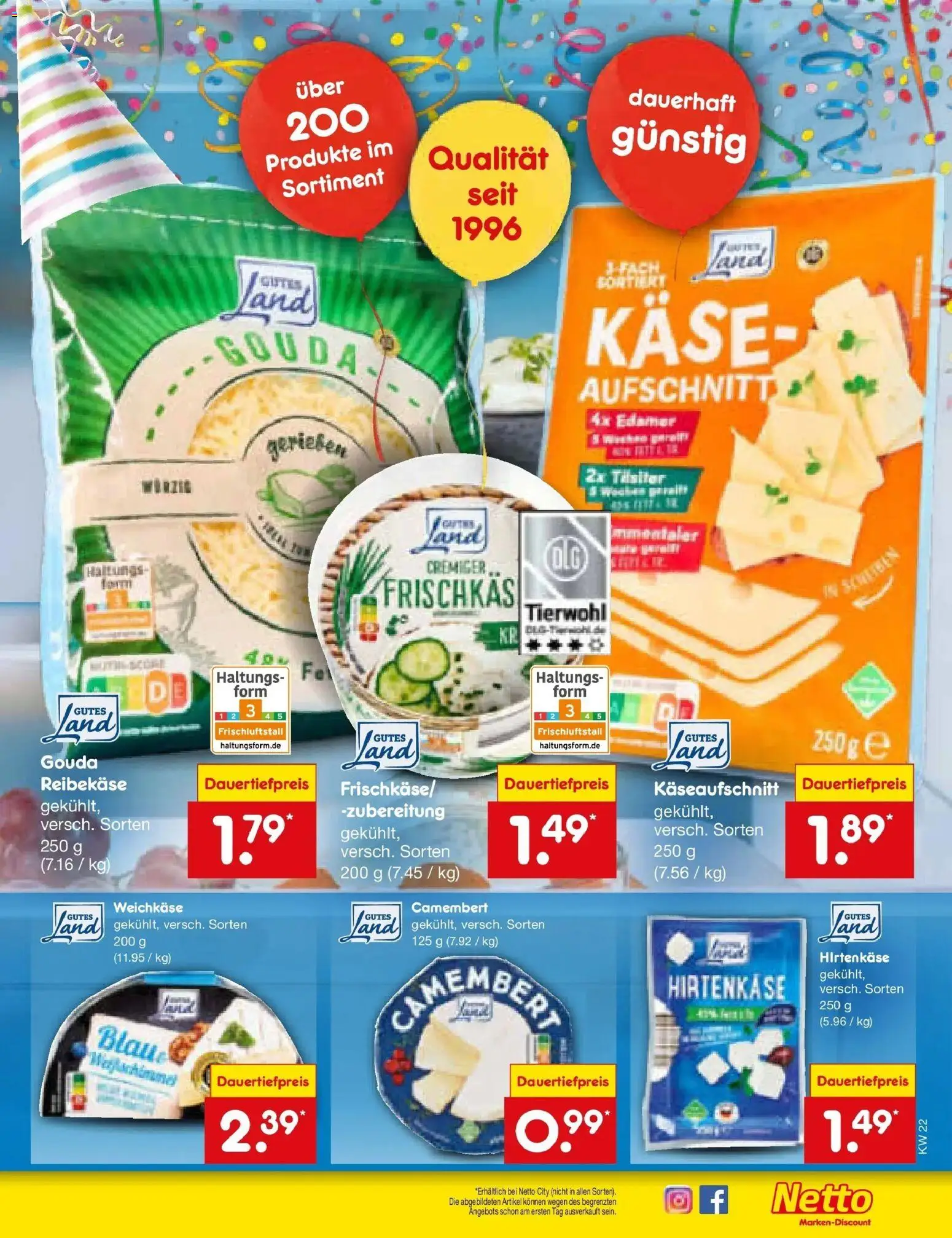 Netto Marken-Discount Prospekt Bremen-Lesum – gültig ab 26.05.2026 | Seite: 15 | Produkte: Käse, Gouda, Reibekase, Frischkase