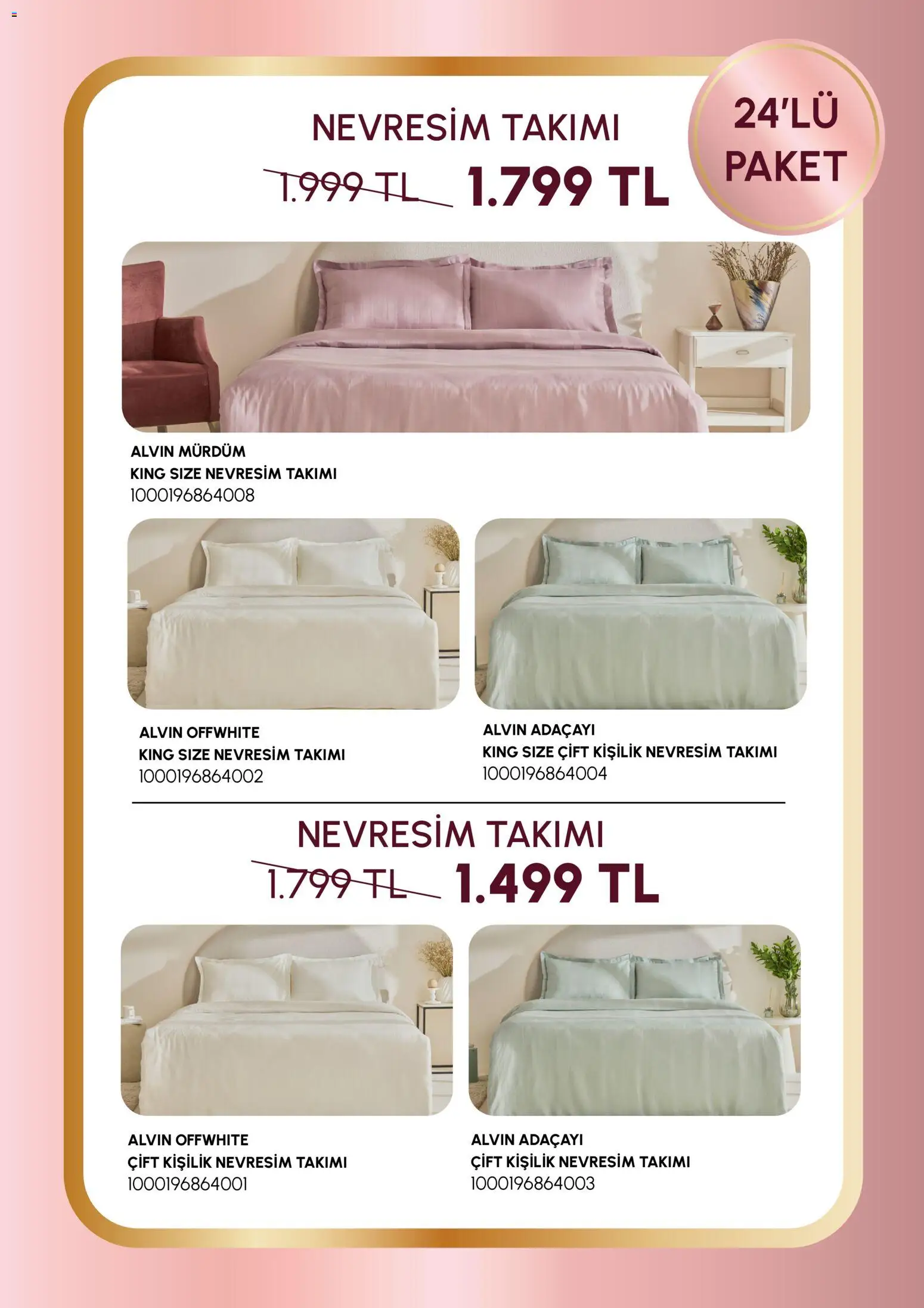Karaca Home - Anneler Günü - 07.04.2026 tarihinden itibaren geçerlidir | Sayfa: 9 | Ürünler: Nevresim