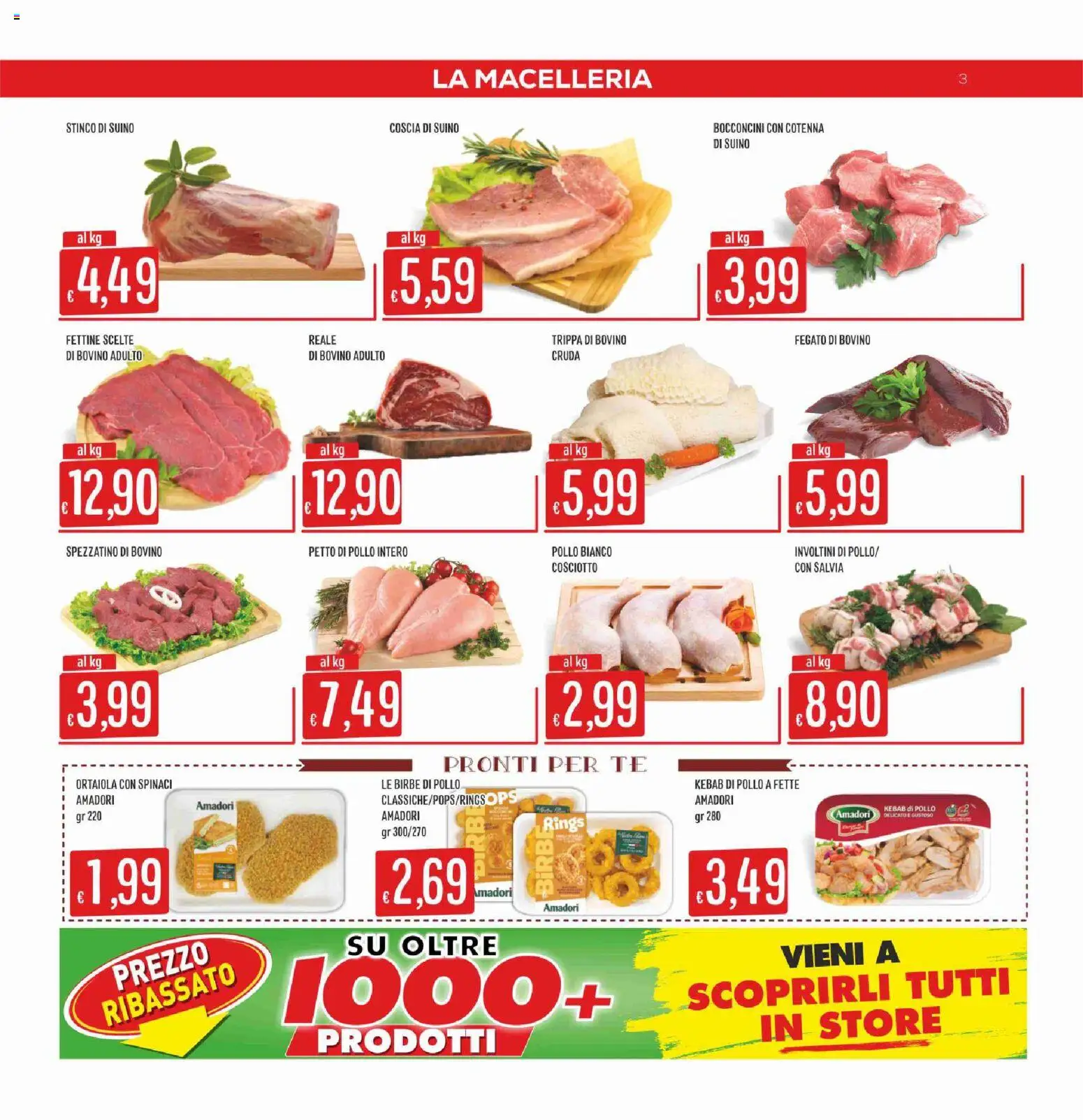 Volantino SISA del 17/09/2026 | Pagina: 3 | Prodotti: Bovino, Trippa, Spinaci, Fegato