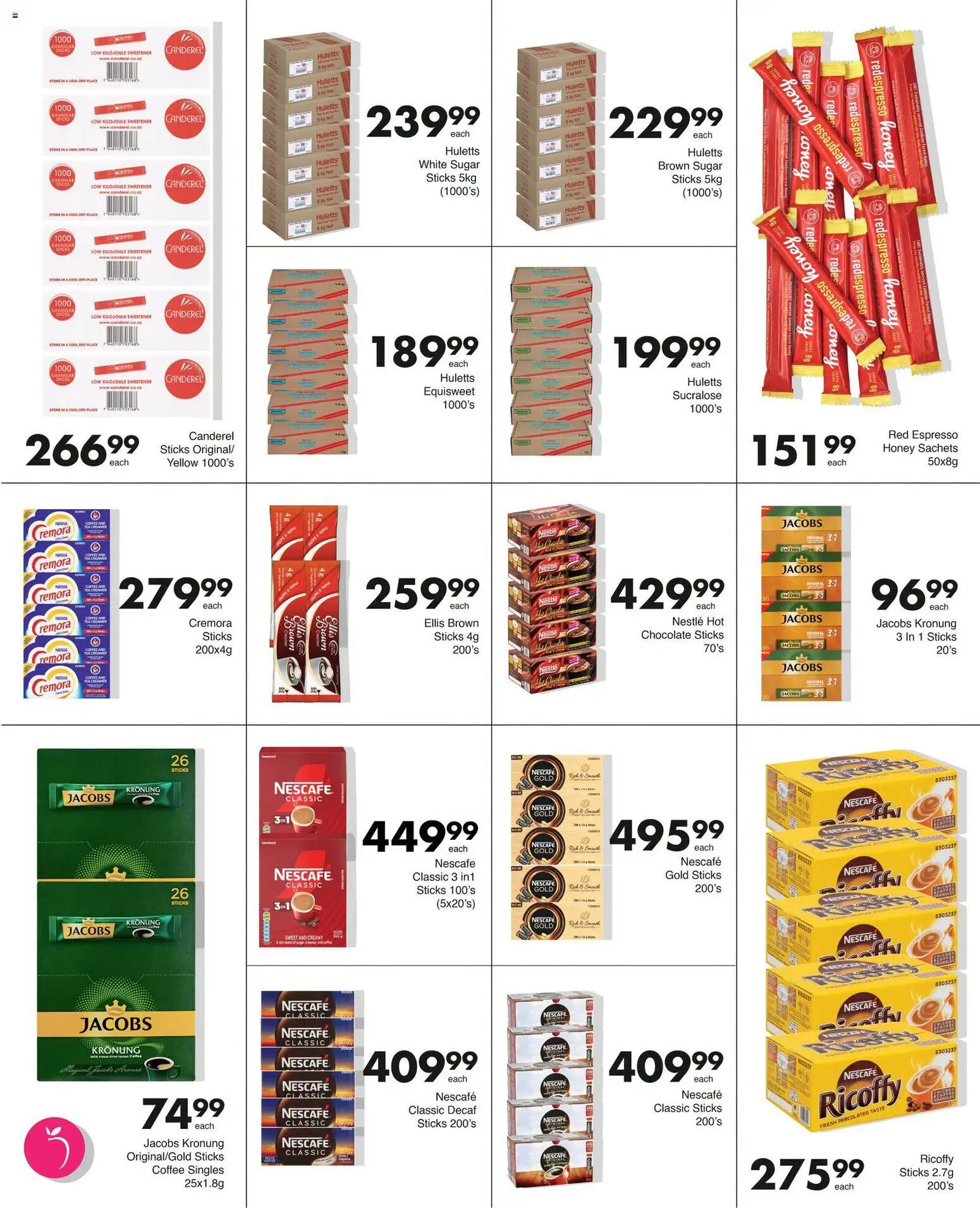 New Save catalogue – valid from 07/09/2026 | Page: 14 | Products: Creamer, Coffee, Sugar, Peach