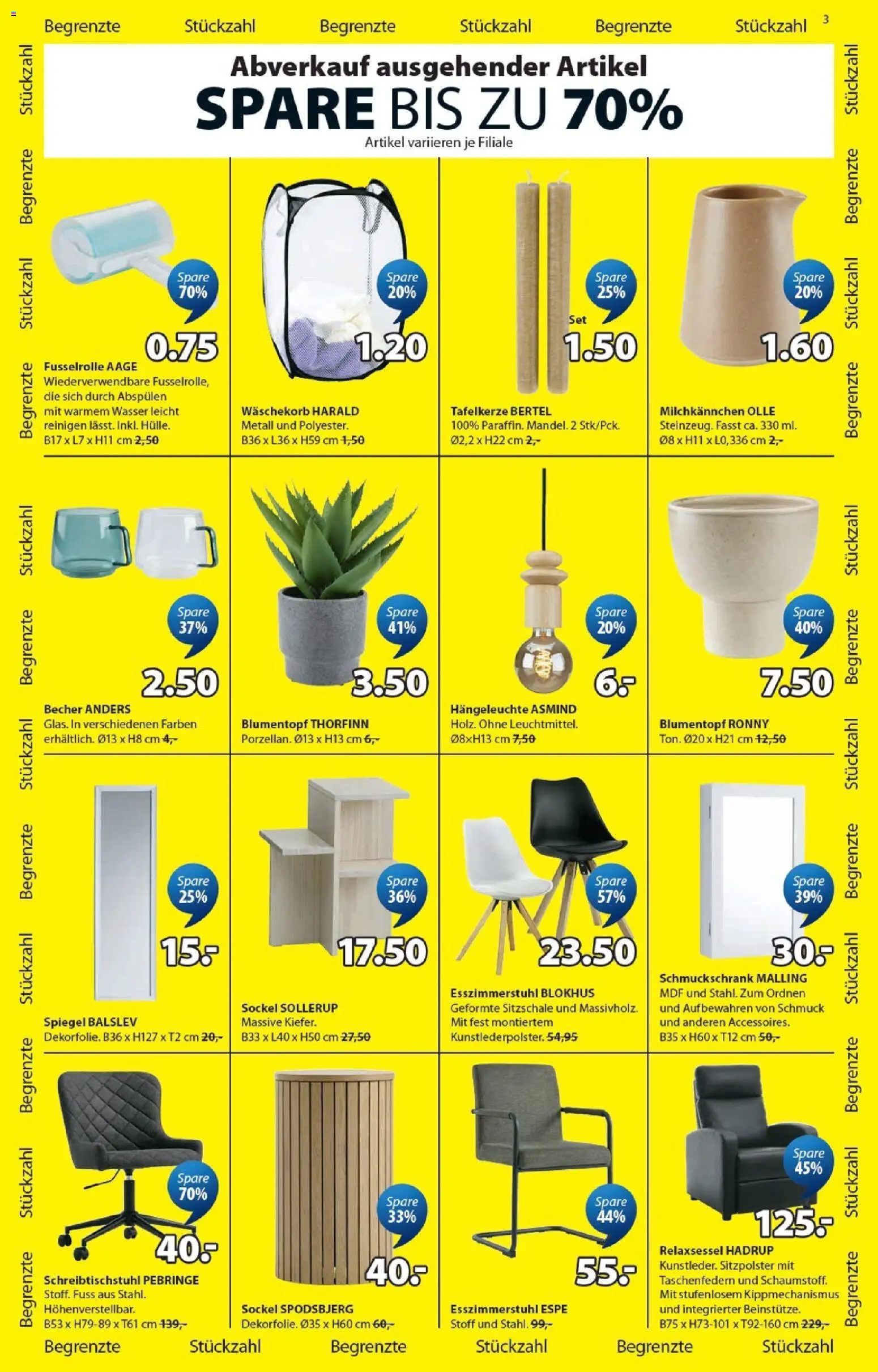 JYSK aktionen – gültig ab 09.06.2026 | Seite: 3 | Produkte: Spiegel, Blumentopf, Wasser, Relaxsessel