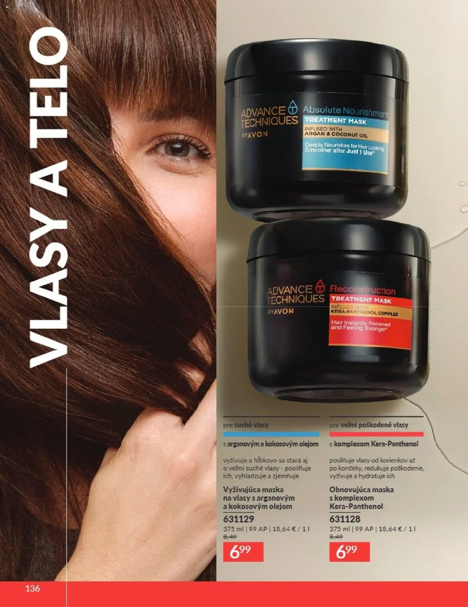Nové Avon akcie – leták je platný od 01.08.2026 | Strana: 136 | Produkty: Maska na vlasy, Maska