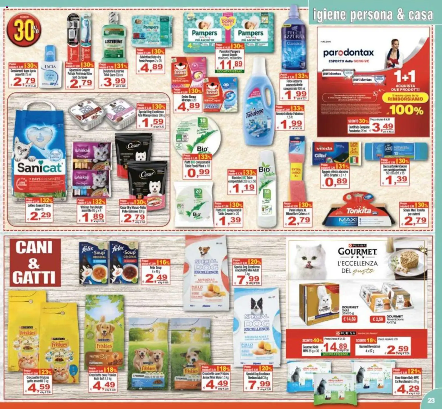 Volantino CTS del 29.05.2026 | Pagina: 23 | Prodotti: Pannolini, Crocchette, Pampers, Scopa