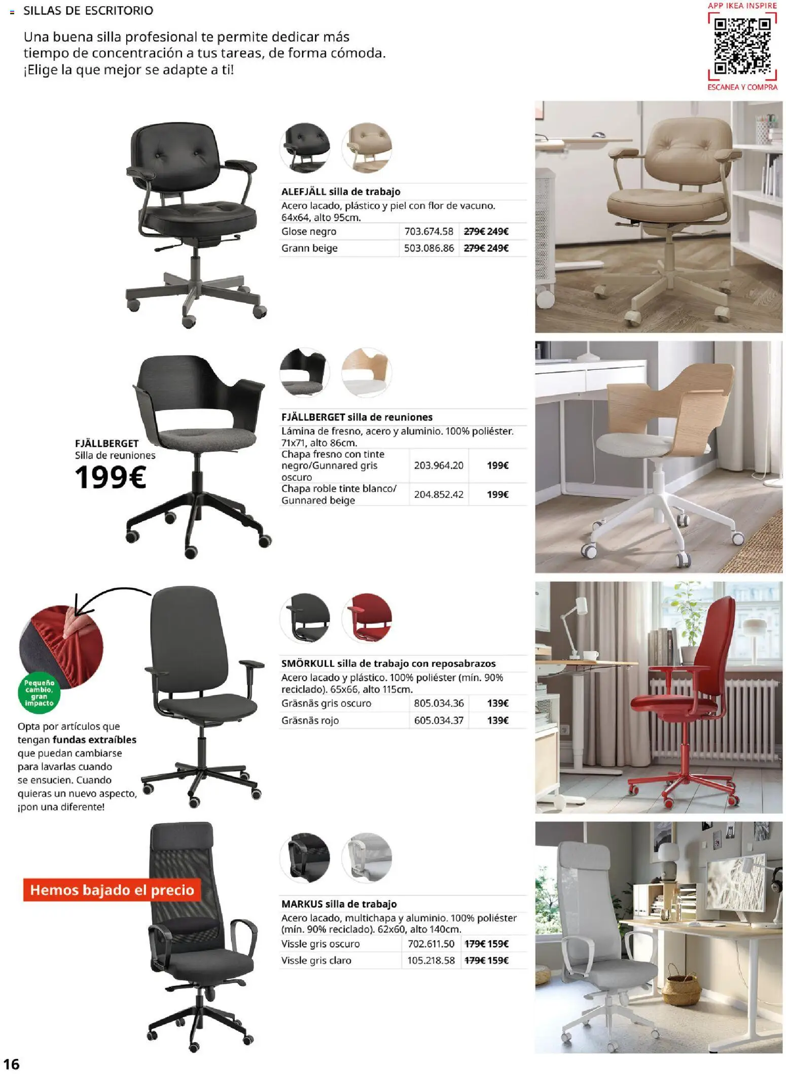 Catálogo IKEA Oficina en casa │ válido desde el 01.02.2026 | Página: 16 | Productos: Tinte, Té, Silla