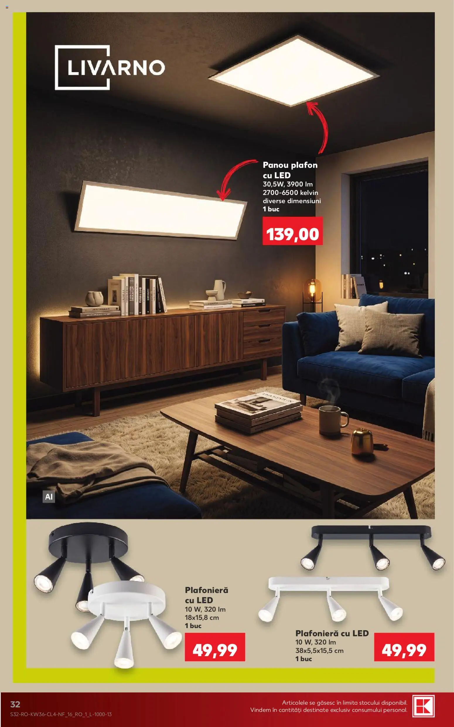 Noul catalog Kaufland – valabil de la 02.09.2026 | Pagină: 32 | Produse: Plafonieră, LED