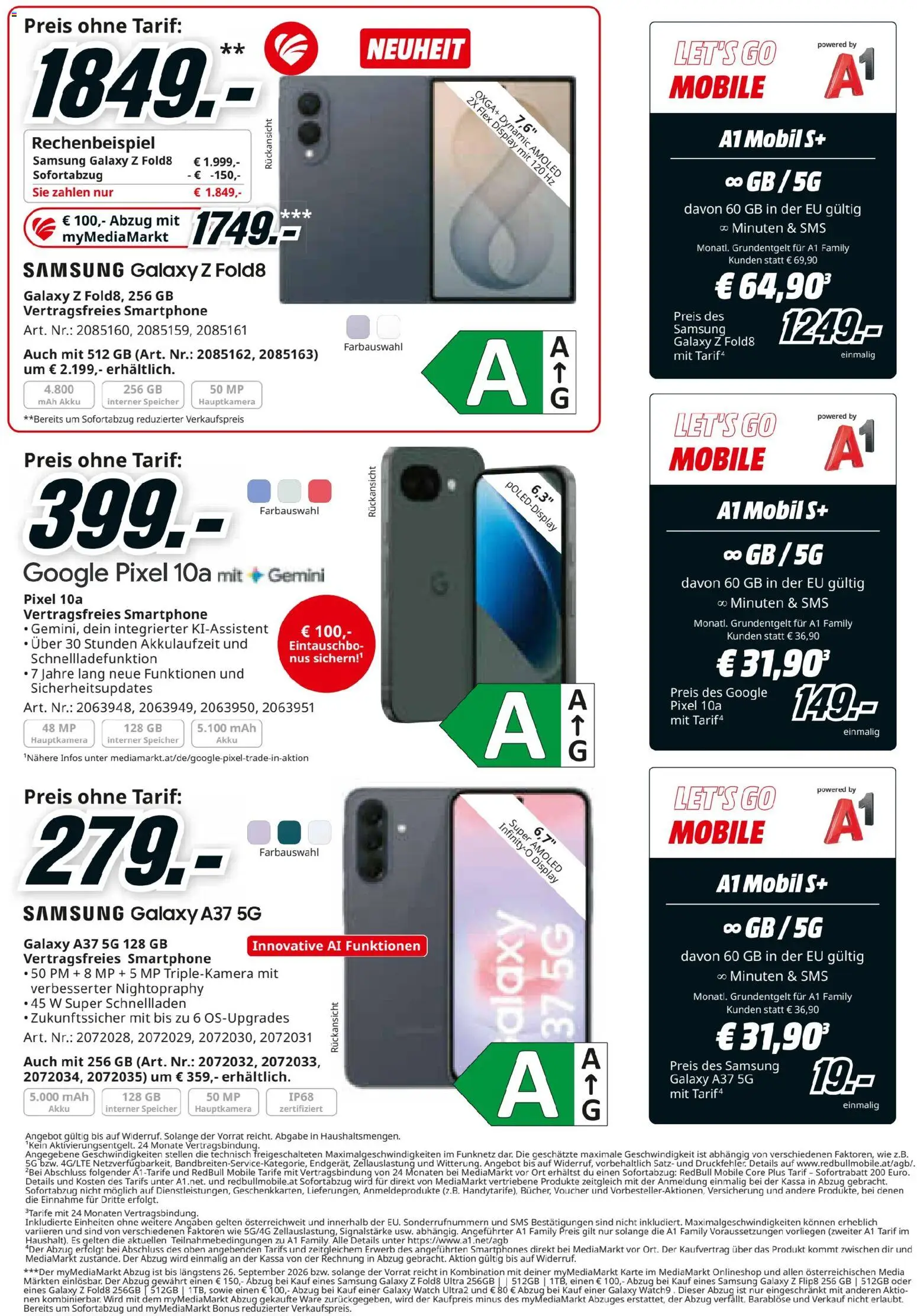 Media Markt Superstart gültig ab 25.08.2026 | Seite: 13 | Produkte: Smartphone, Samsung