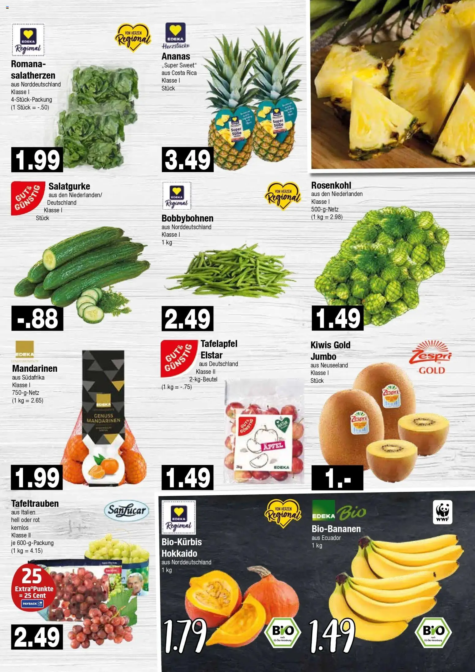 Edeka Prospekt Hamburg (ab 14.09.2026) » Angebote Online | Seite: 3 | Produkte: Äpfel, Mandarinen, Ananas