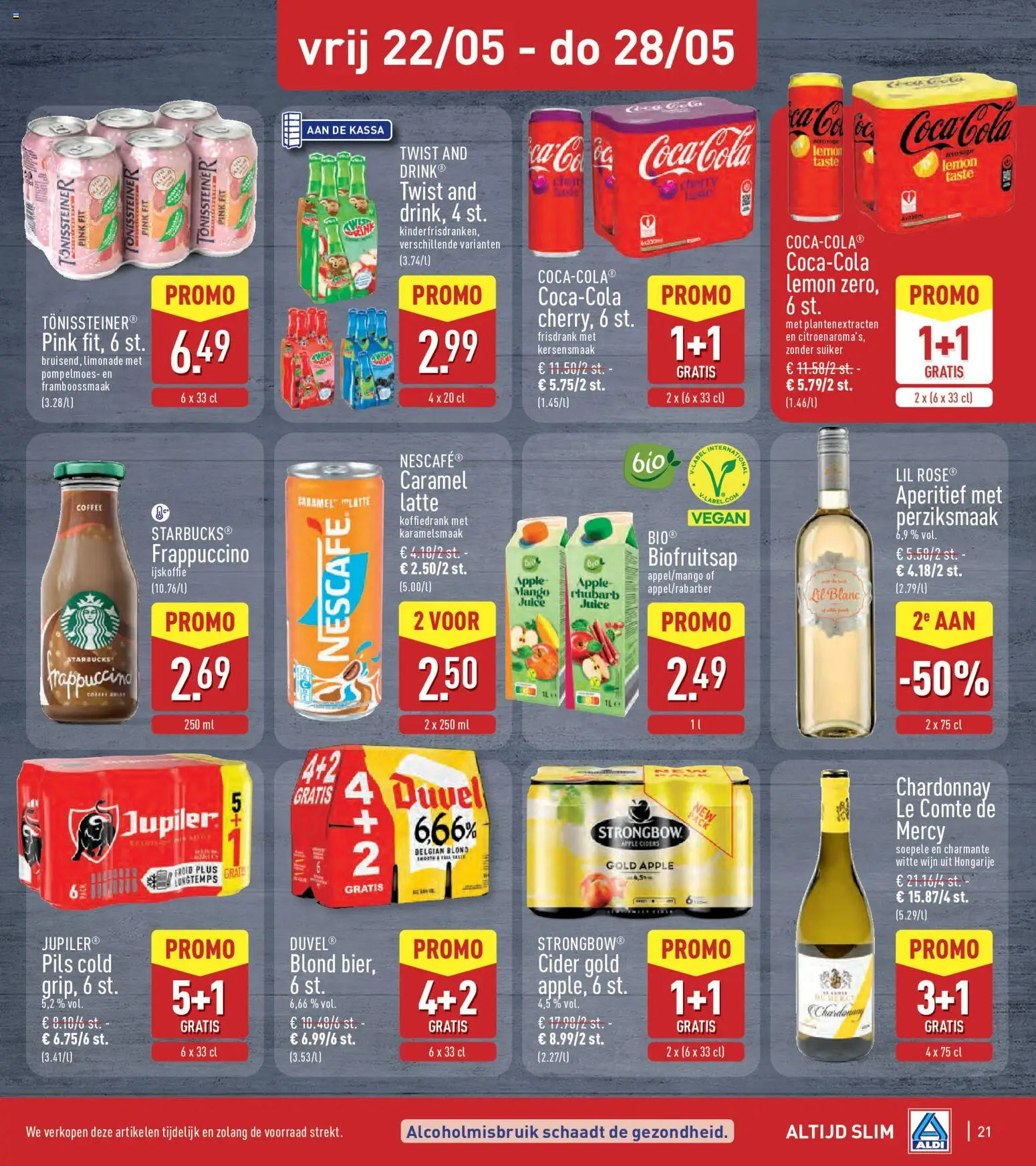 {H1} | Pagina: 21 | Producten: Coca Cola, Frisdrank, Mango, Feketeerdő torta