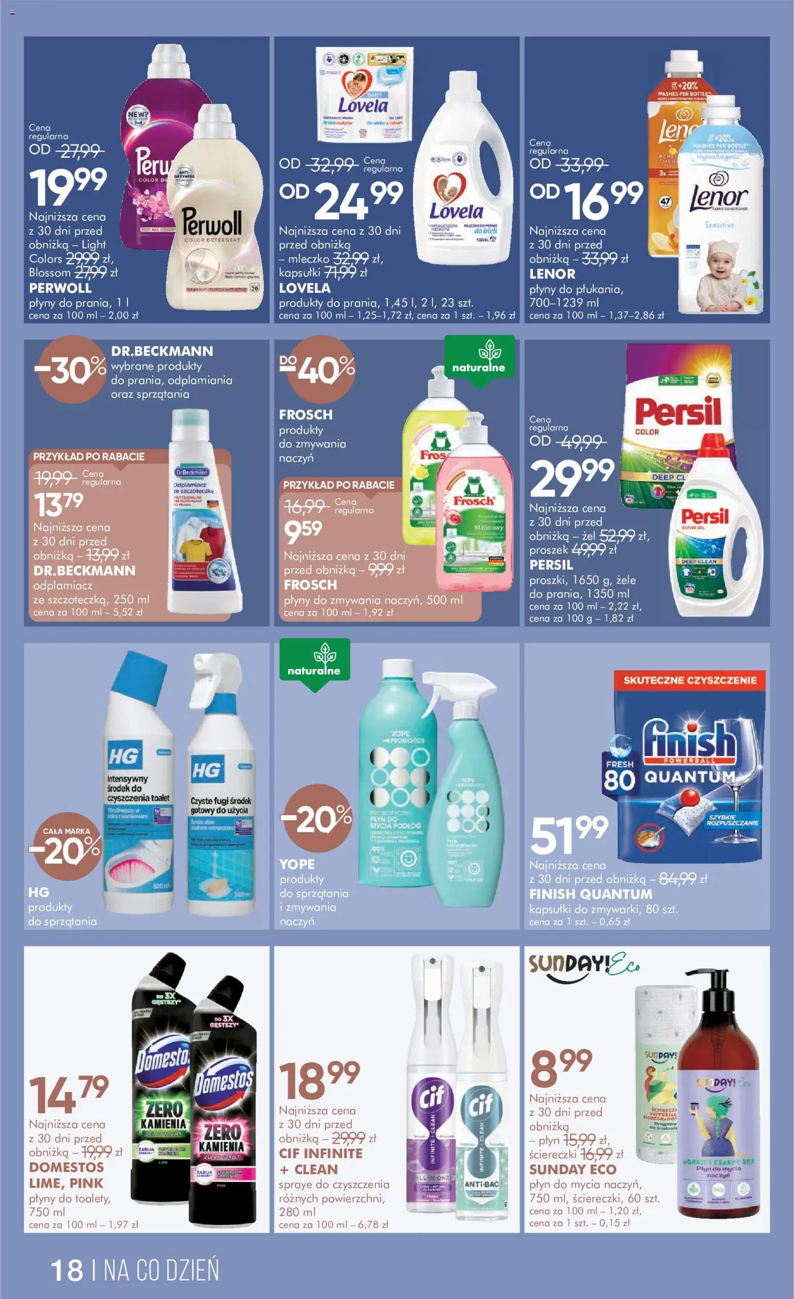 Super-pharm gazetka od 21.10.2026 | Strona: 18 | Produkty: Proszek, Persil, Domestos, Lovela