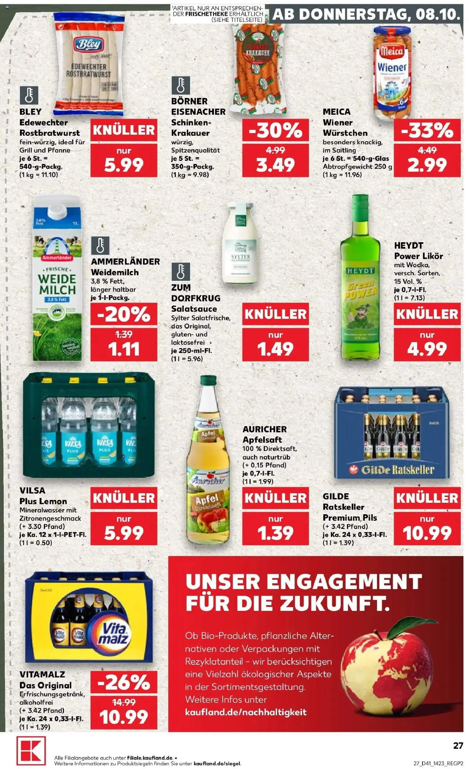 Prospekt Kaufland ab 05.10.2026 » Angebote Online zum Blättern | Seite: 37 | Produkte: Likör, Pils, Apfelsaft, Schinken