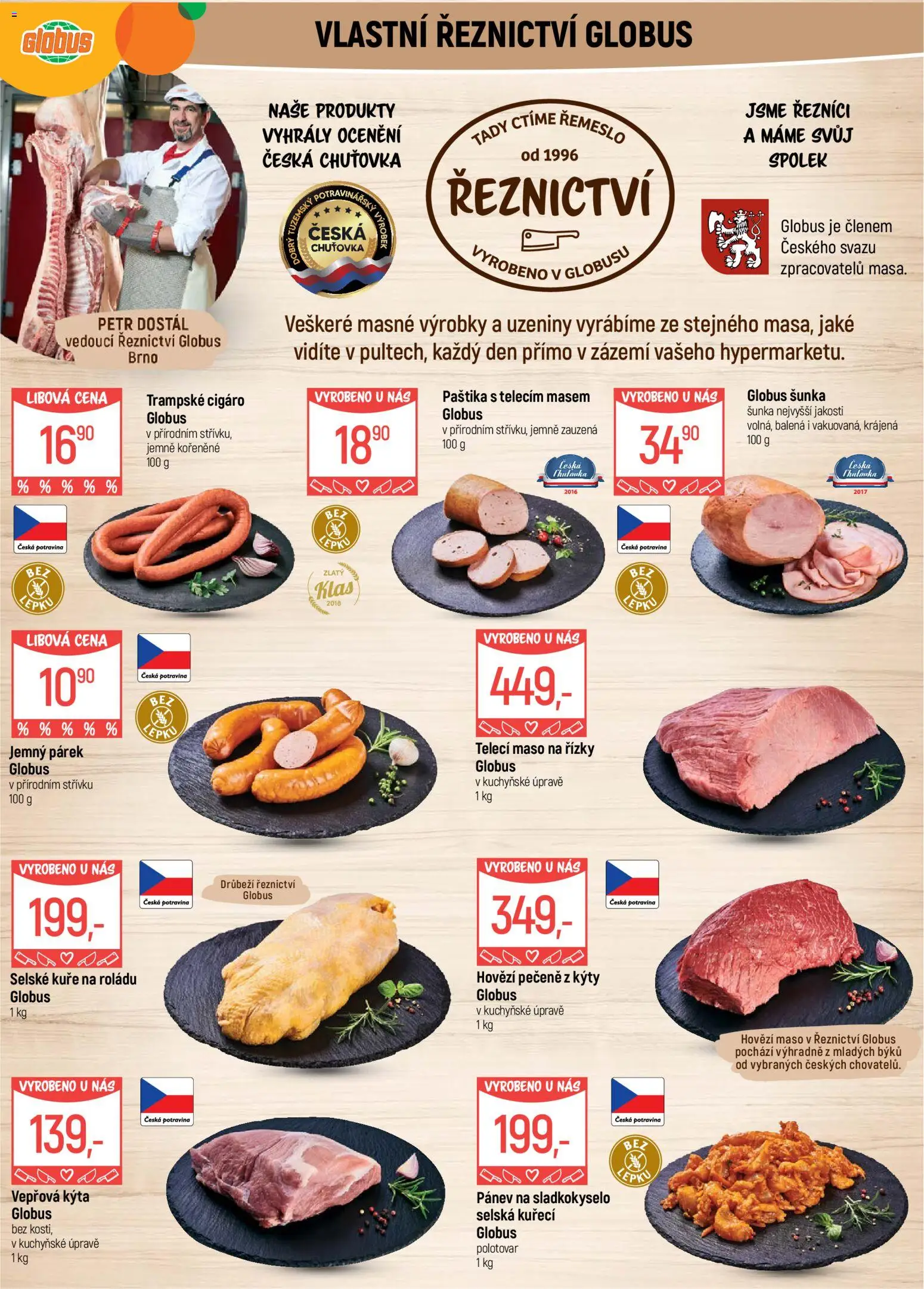 Globus leták - Brno od 10.06.2026 | Strana: 3 | Produkty: Šunka, Pánev, Vepřová Kýta, Paštika