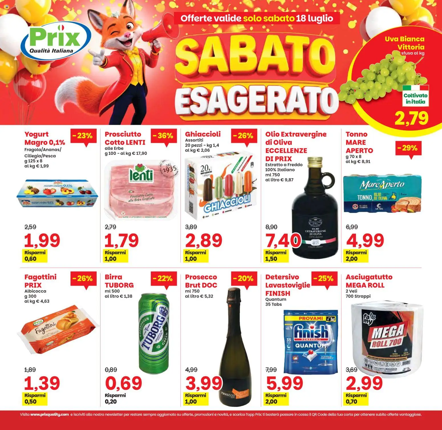 Volantino Prix del 17/07/2026 | Pagina: 23 | Prodotti: Yogurt, Erbe, Prosecco, Lavastoviglie