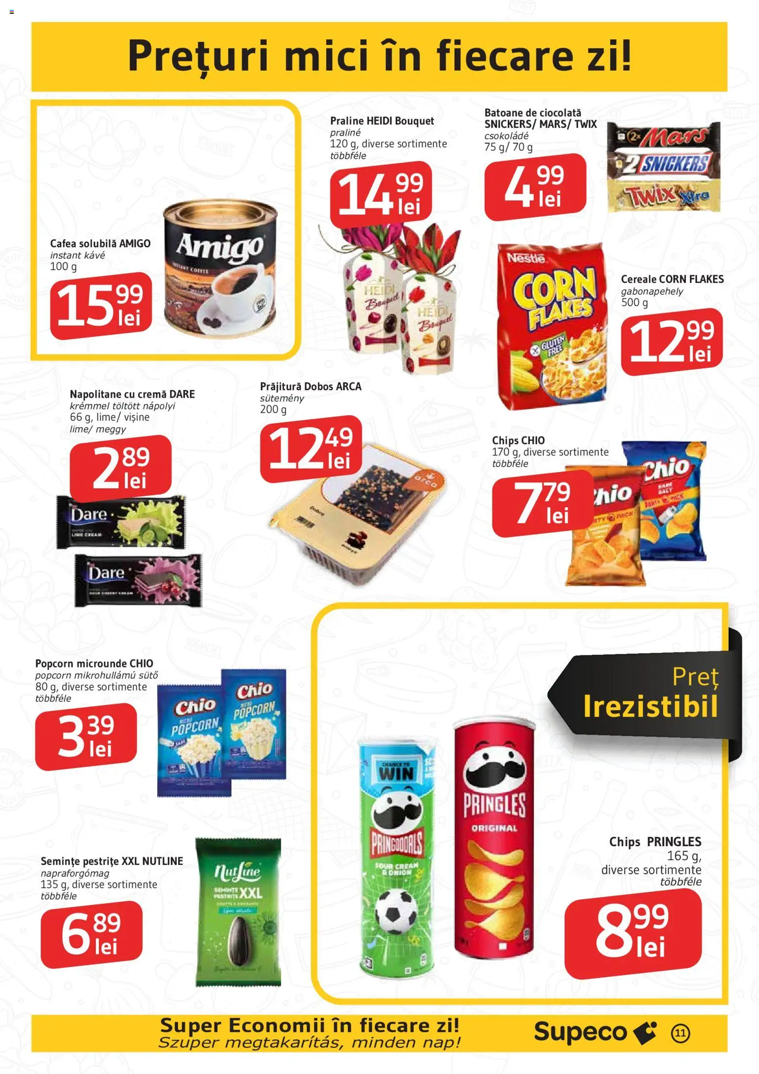 Noul catalog Supeco – valabil de la 17.09.2026 | Pagină: 11 | Produse: Mici, Semințe, Praline, Ciocolată