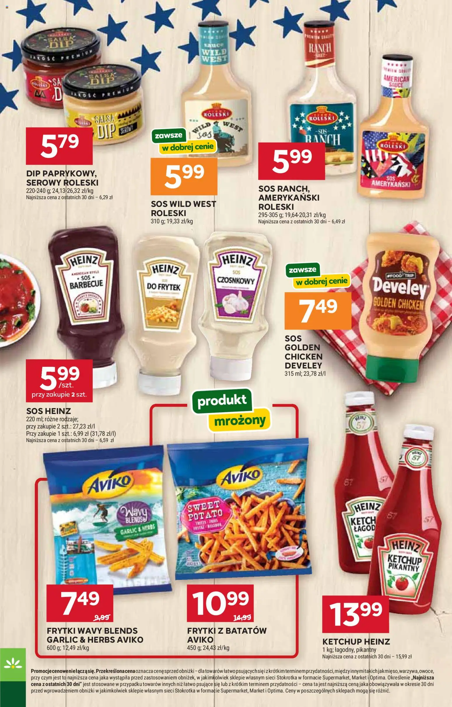 Stokrotka gazetka - Ameryka Północna w Kuchni od 11.06.2026 | Strona: 3 | Produkty: Ketchup, Stokrotka, Frytki, Sos