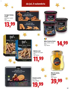 Ofertele Lidl valabile de la 19.10.2026 | Pagină: 37 | Produse: Zmeură, Miere, Cremă, Deluxe