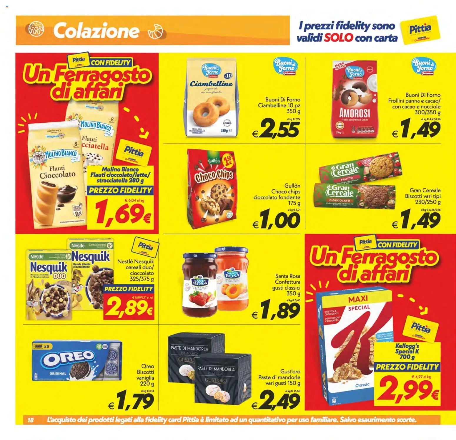 Volantino SuperConveniente del 11/08/2026 | Pagina: 18 | Prodotti: Vaniglia, Mandorla, Latte, Cacao