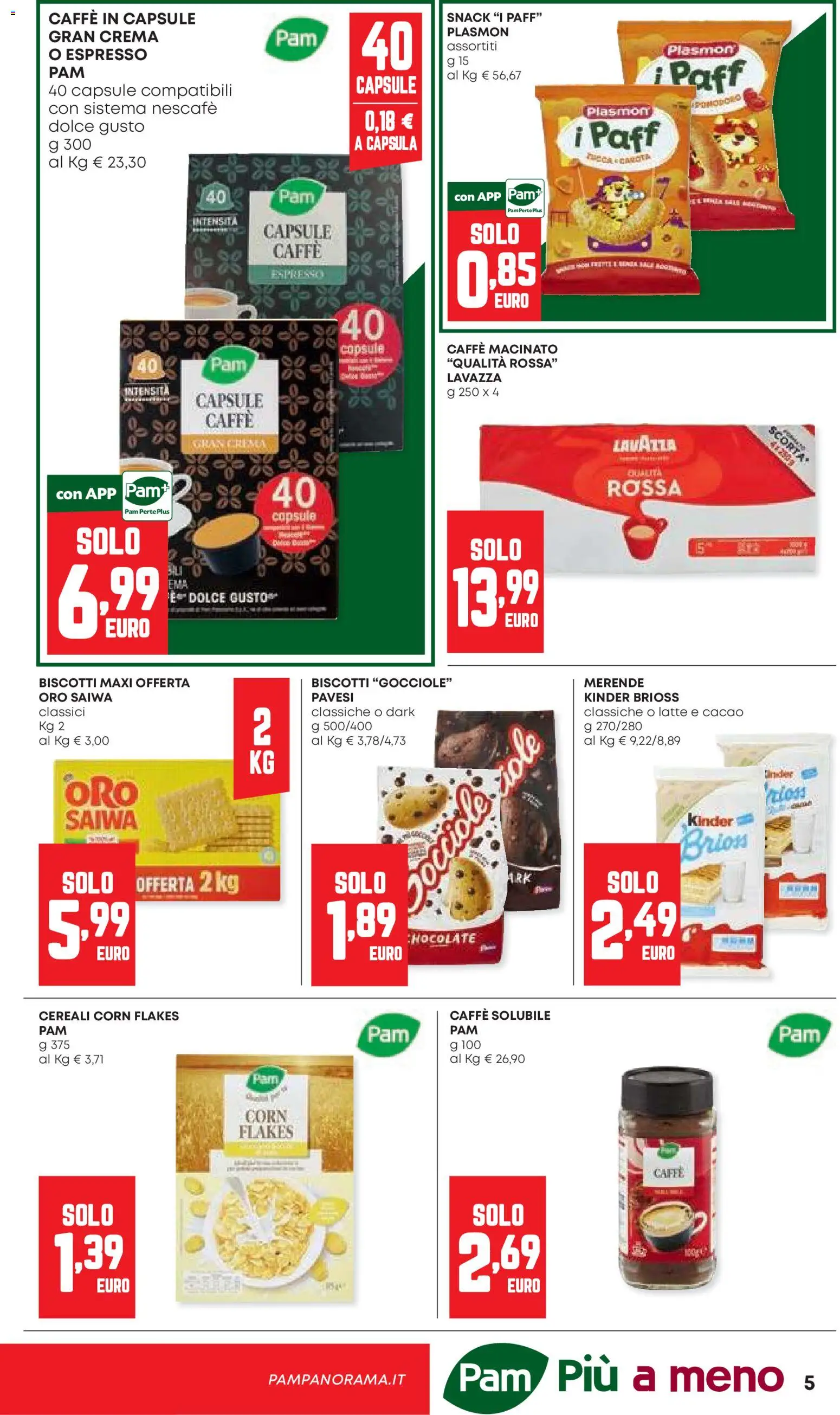 Volantino Panorama del 30/07/2026 | Pagina: 5 | Prodotti: Crema, Biscotti, Latte, Lavazza
