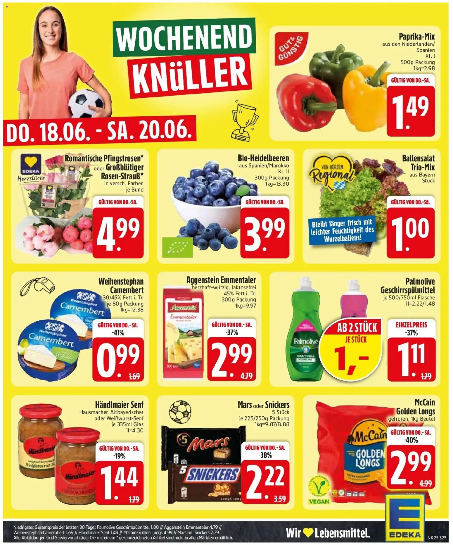 Edeka prospekt Emmerting – gültig ab 14.06.2026 | Seite: 25 | Produkte: McCain, Snickers, Mars, Geschirrspülmittel