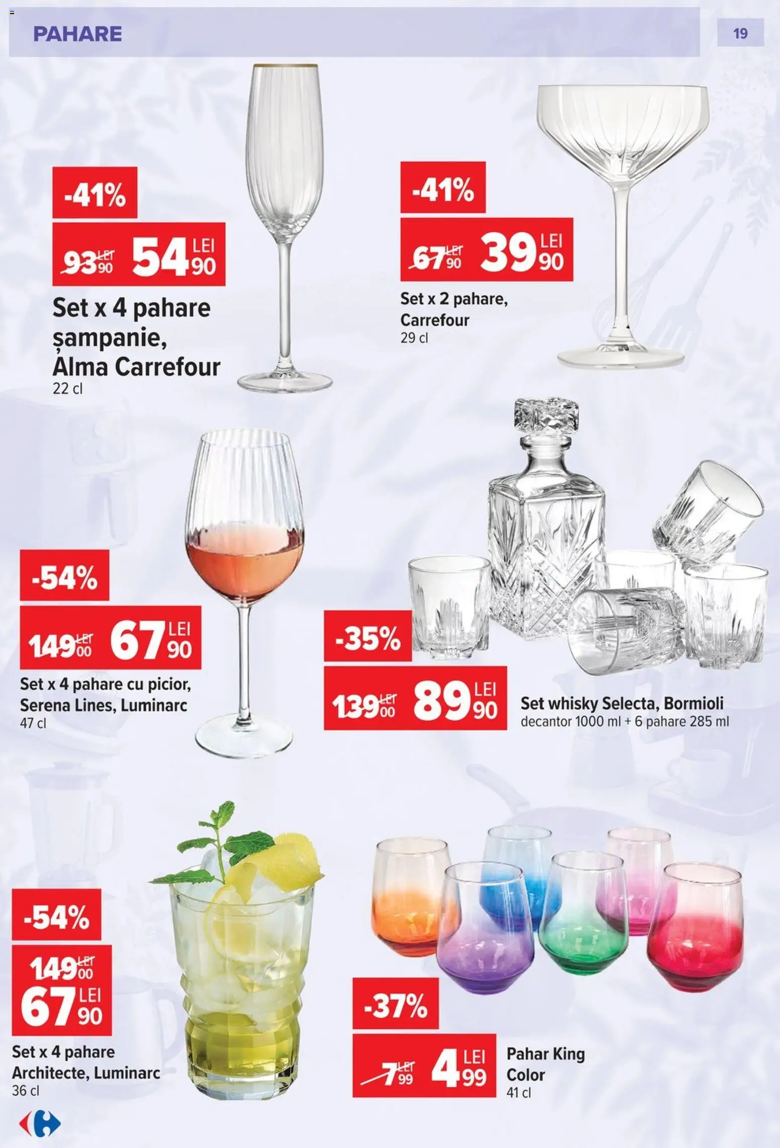 Noul catalog Carrefour – valabil de la 23.09.2026 | Pagină: 19 | Produse: Pahare