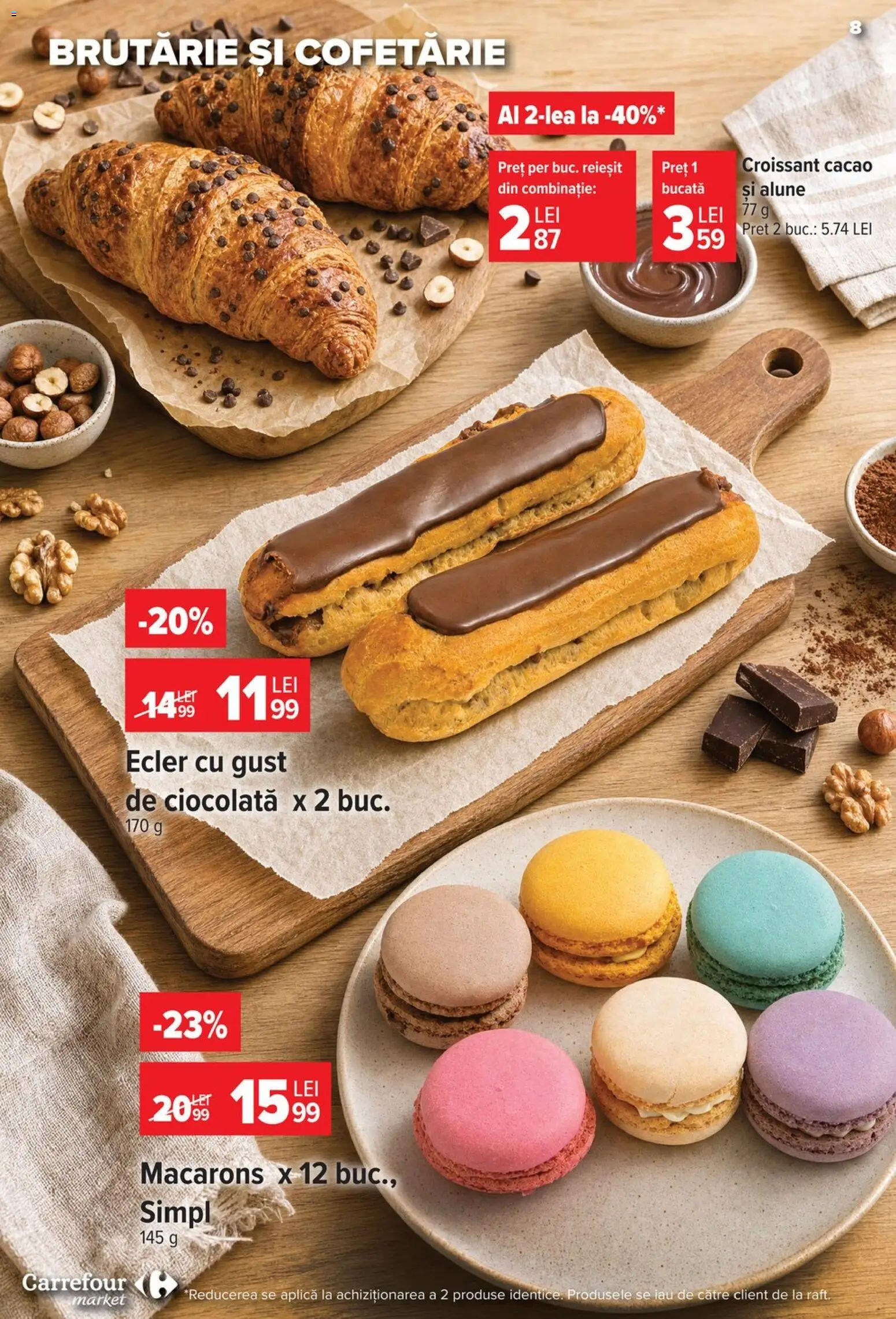 Noul catalog Carrefour – valabil de la 08.07.2026 | Pagină: 9 | Produse: Alune, Ciocolată, Macarons, Cacao