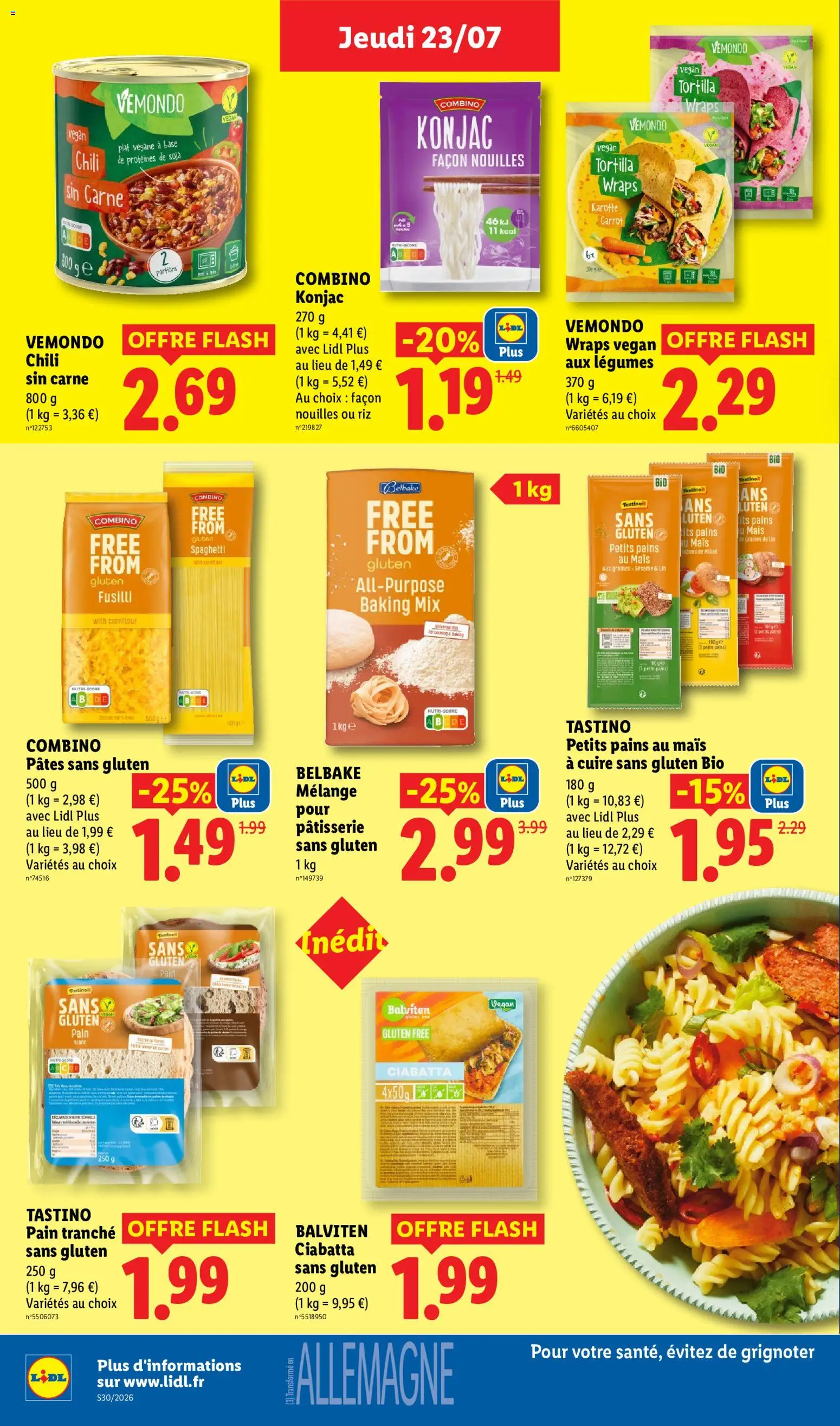 {H1} | Page: 28 | Produits: Tortilla, Spaghetti, Fusilli, Sésame