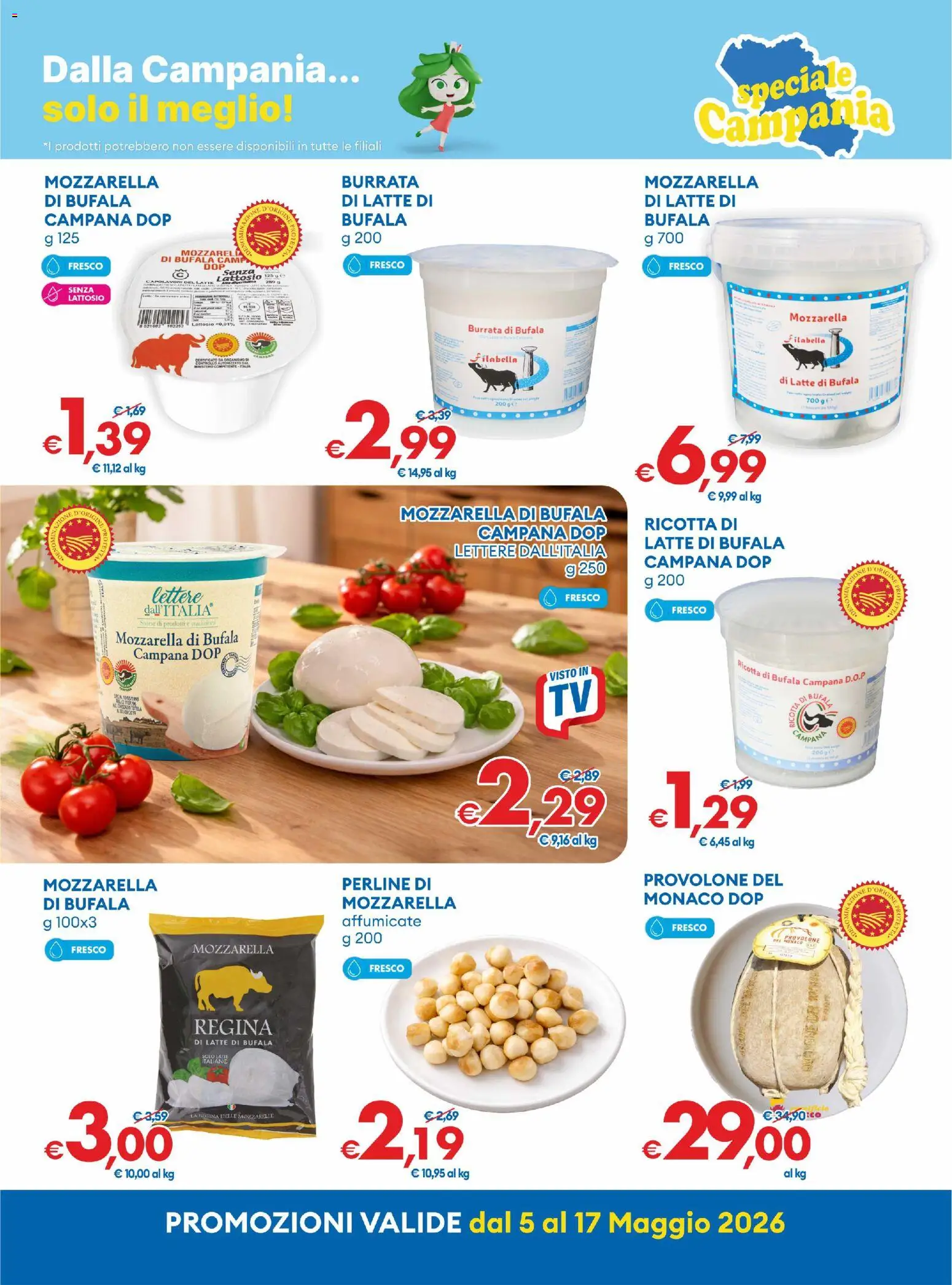 Volantino MD Discount del 05.05.2026 | Pagina: 11 | Prodotti: Provolone, Mozzarella, Latte, Latte senza lattosio